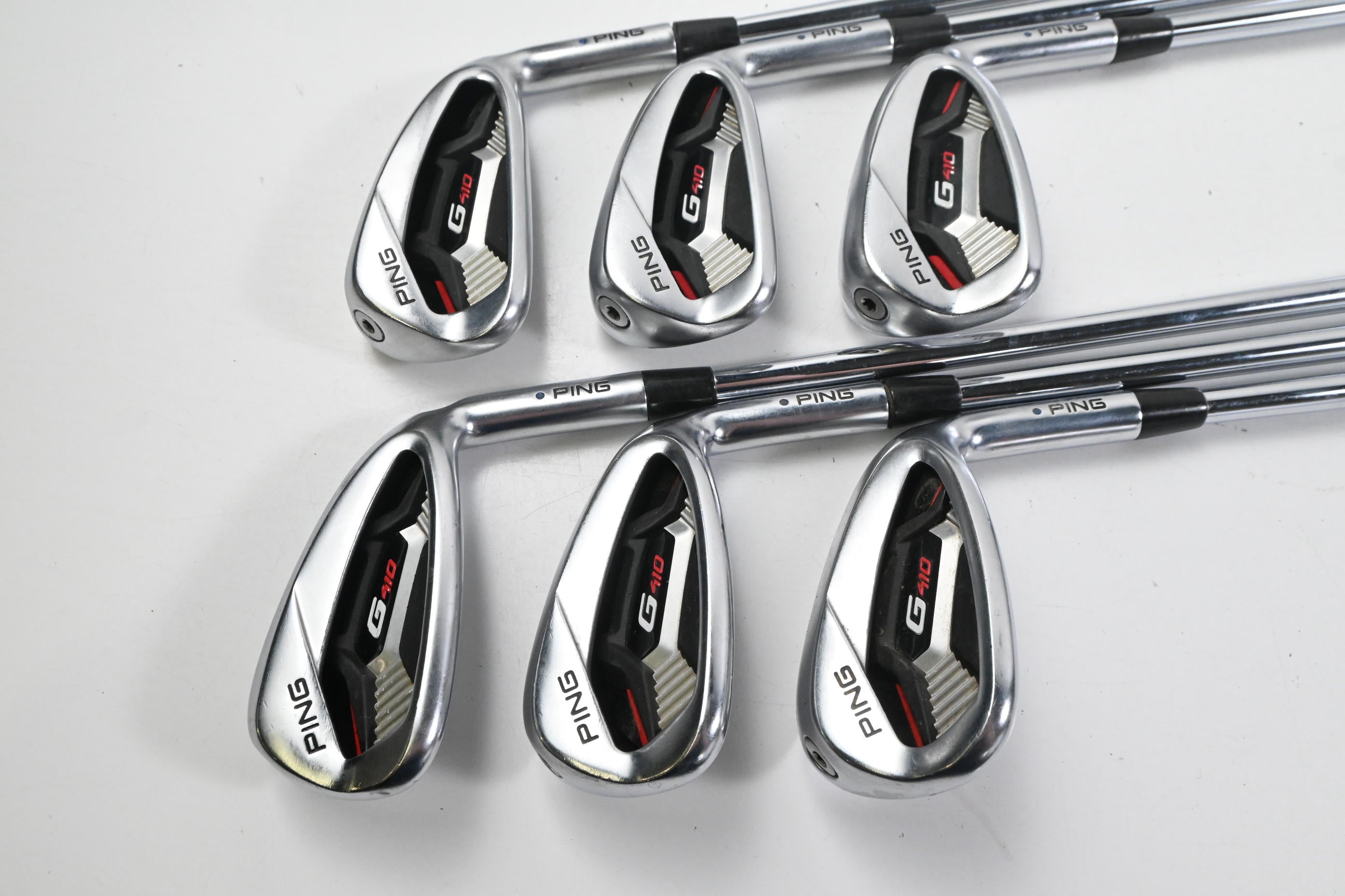 Ping G410 Irons / 6-PW+SW / Blue Dot / Regular+ Flex Project X LZ 115 Shafts