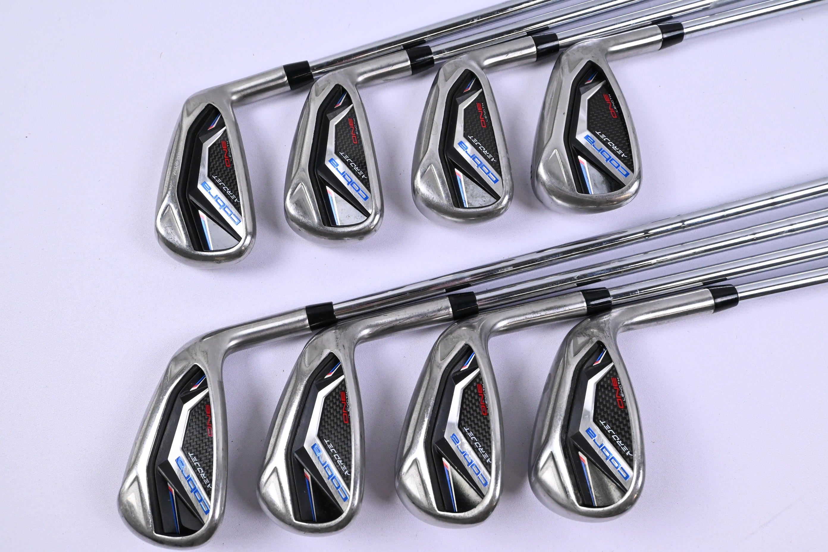 Cobra Aerojet One Length Irons / 5-PW+GW+SW / Regular Flex KBS Tour Lite Shafts