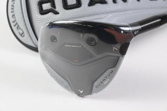 Callaway Quantum Max #7 Wood / 21 Degree / Stiff Flex Denali Frost Silver 60