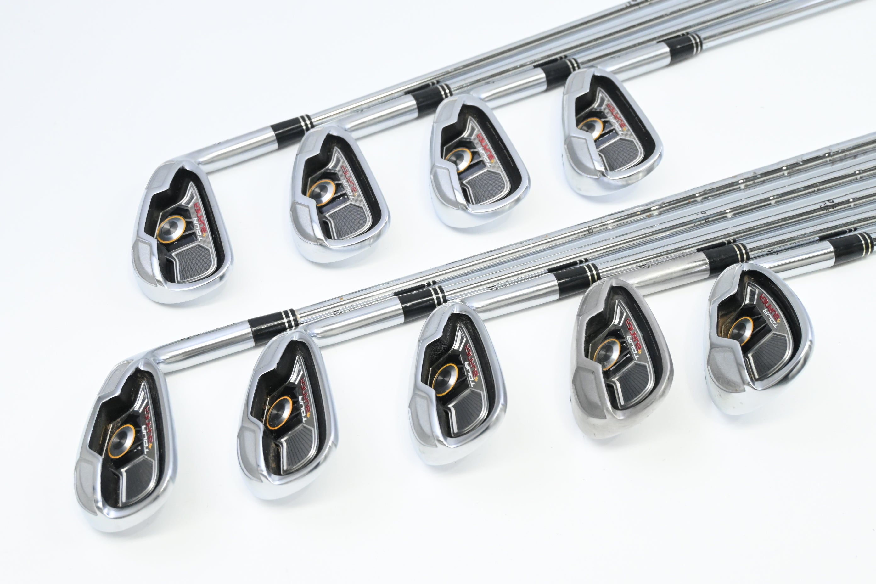 Taylormade Tour Burner Irons / 4-PW+AW+SW / Regular Flex Steel Shafts