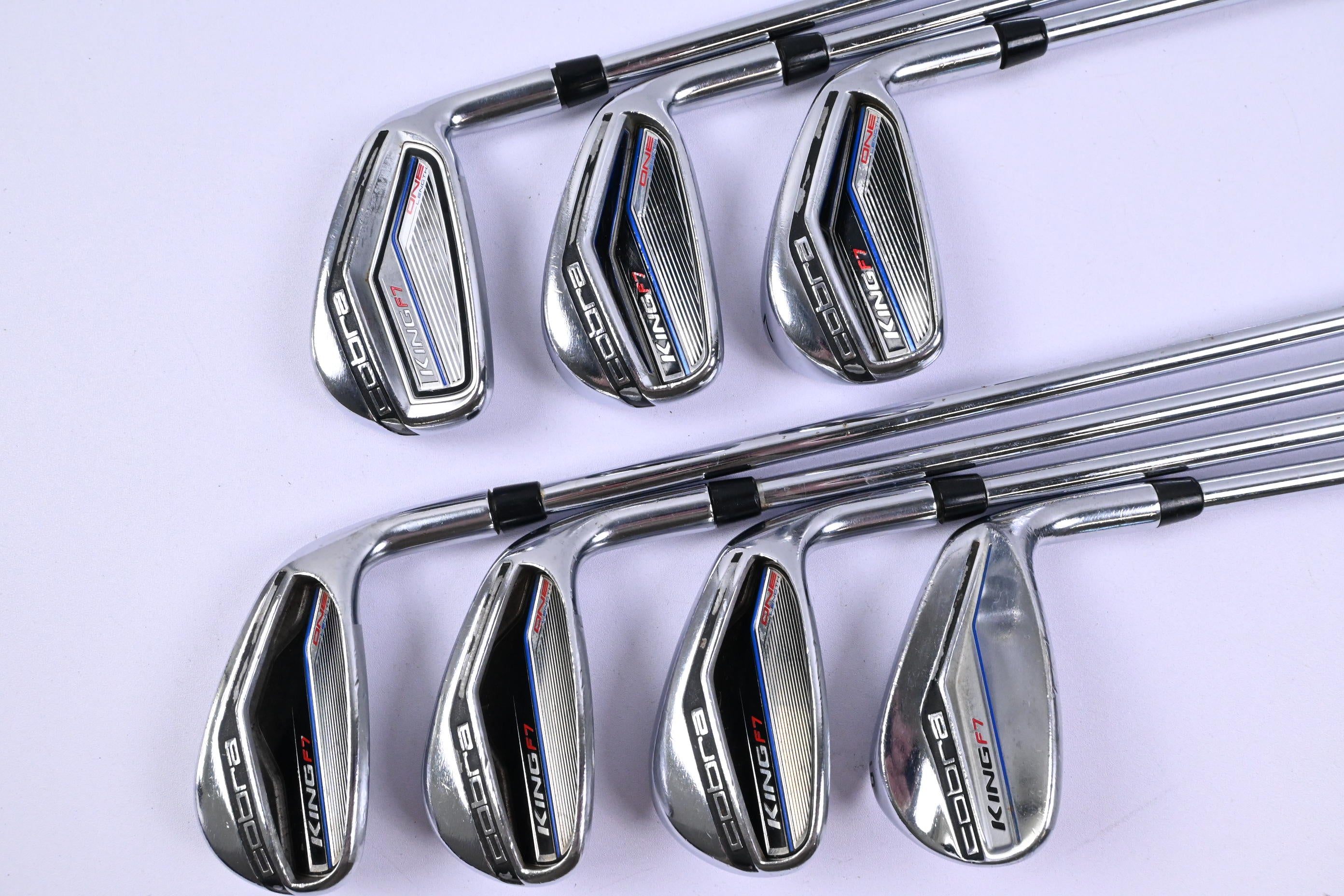 Cobra King F7 One Length Irons / 5-PW+GW / Regular Flex F7 One Length Shafts
