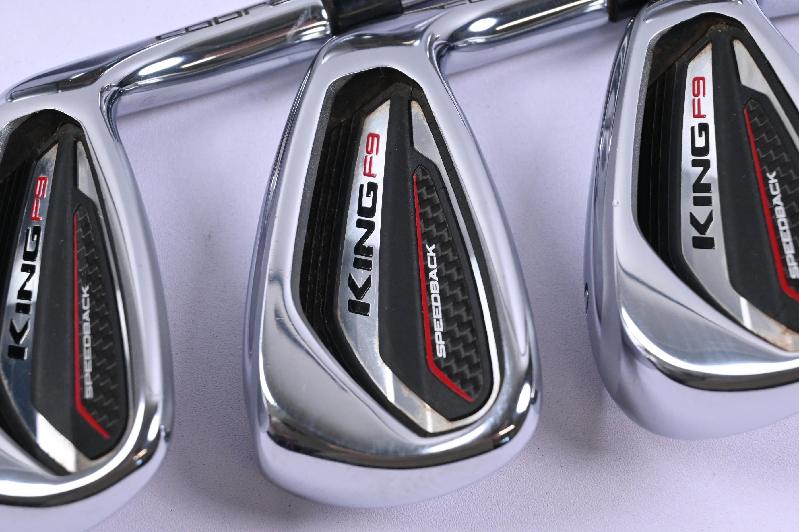 Cobra King F9 Irons / 5-PW / Stiff Flex KBS Tour 90 Shafts
