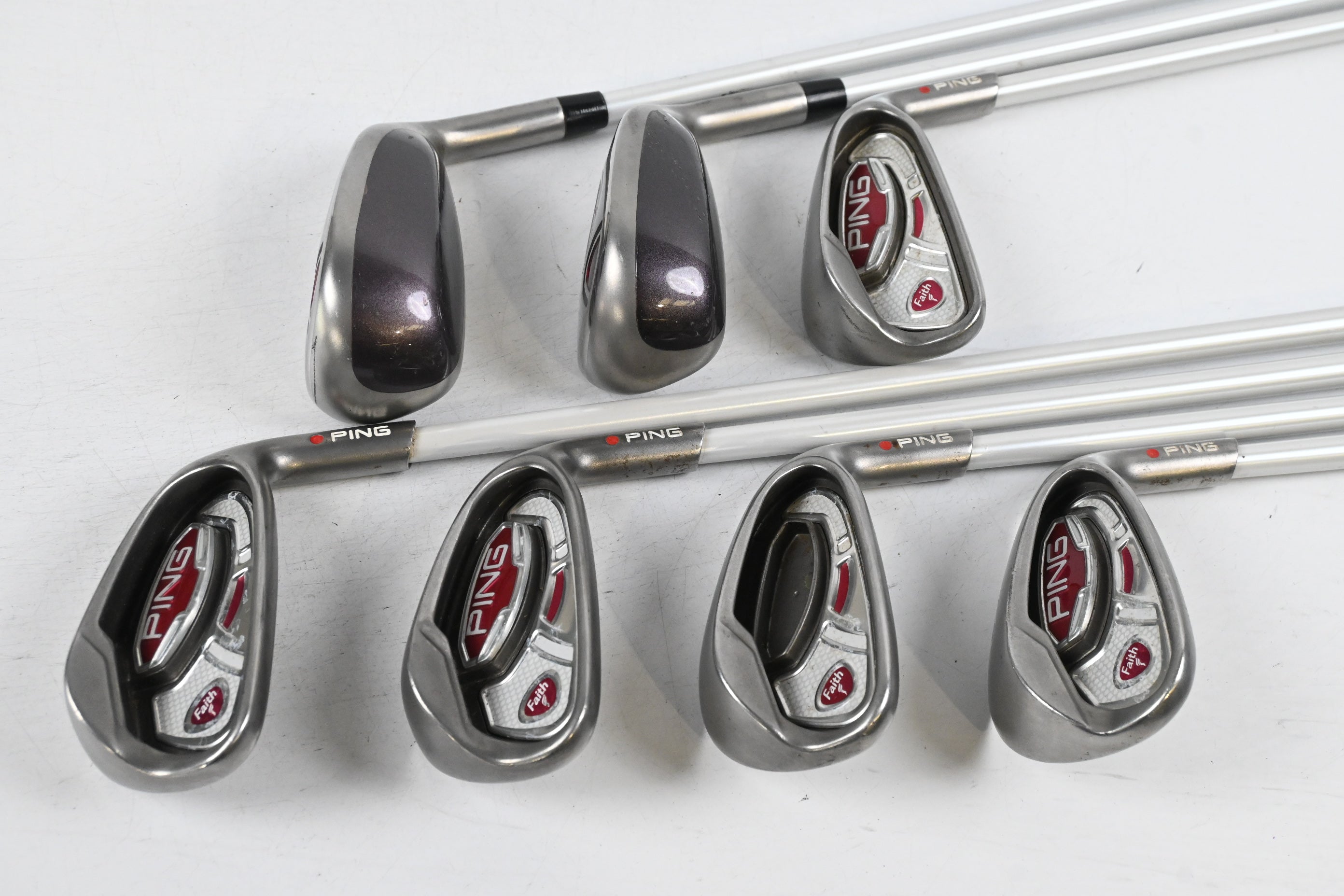 Ladies Ping Faith Hybrid Combo Irons / 5-6H+7-PW+SW / Red Dot / Ladies Flex Ping
