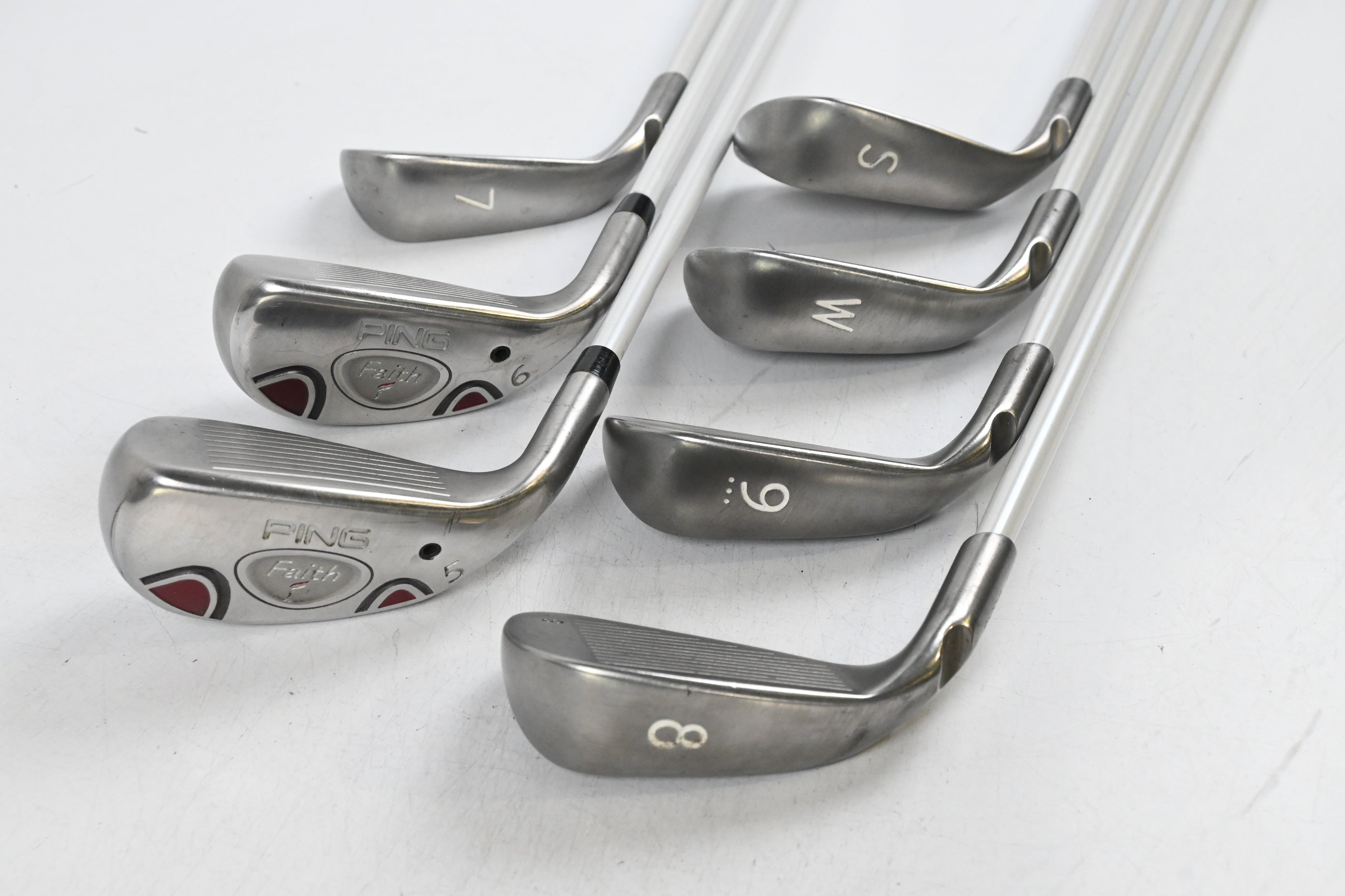 Ladies Ping Faith Hybrid Combo Irons / 5-6H+7-PW+SW / Red Dot / Ladies Flex Ping