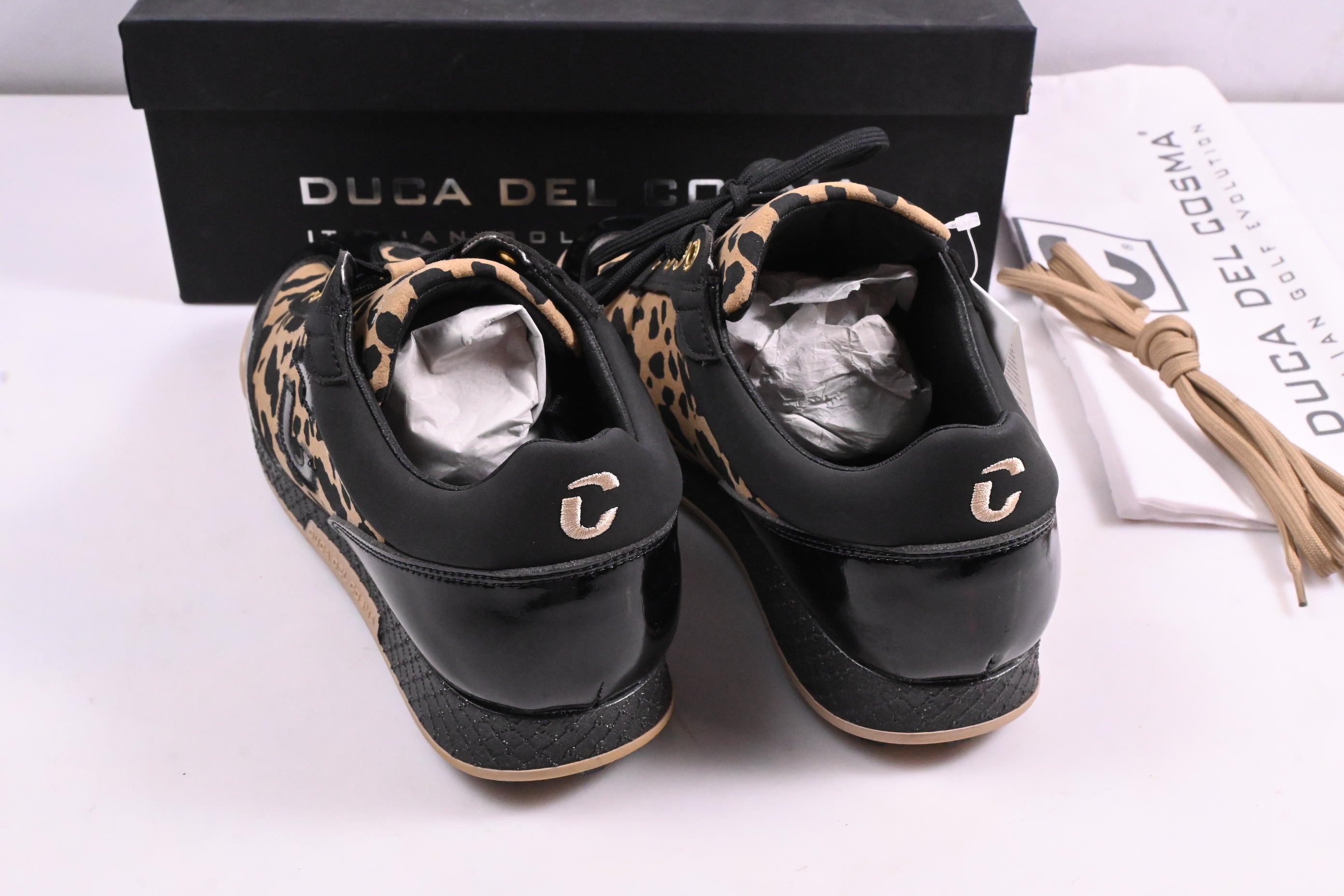 Ladies Duca Del Cosma Aviva Shoes / Size UK 4 / Sand, Black