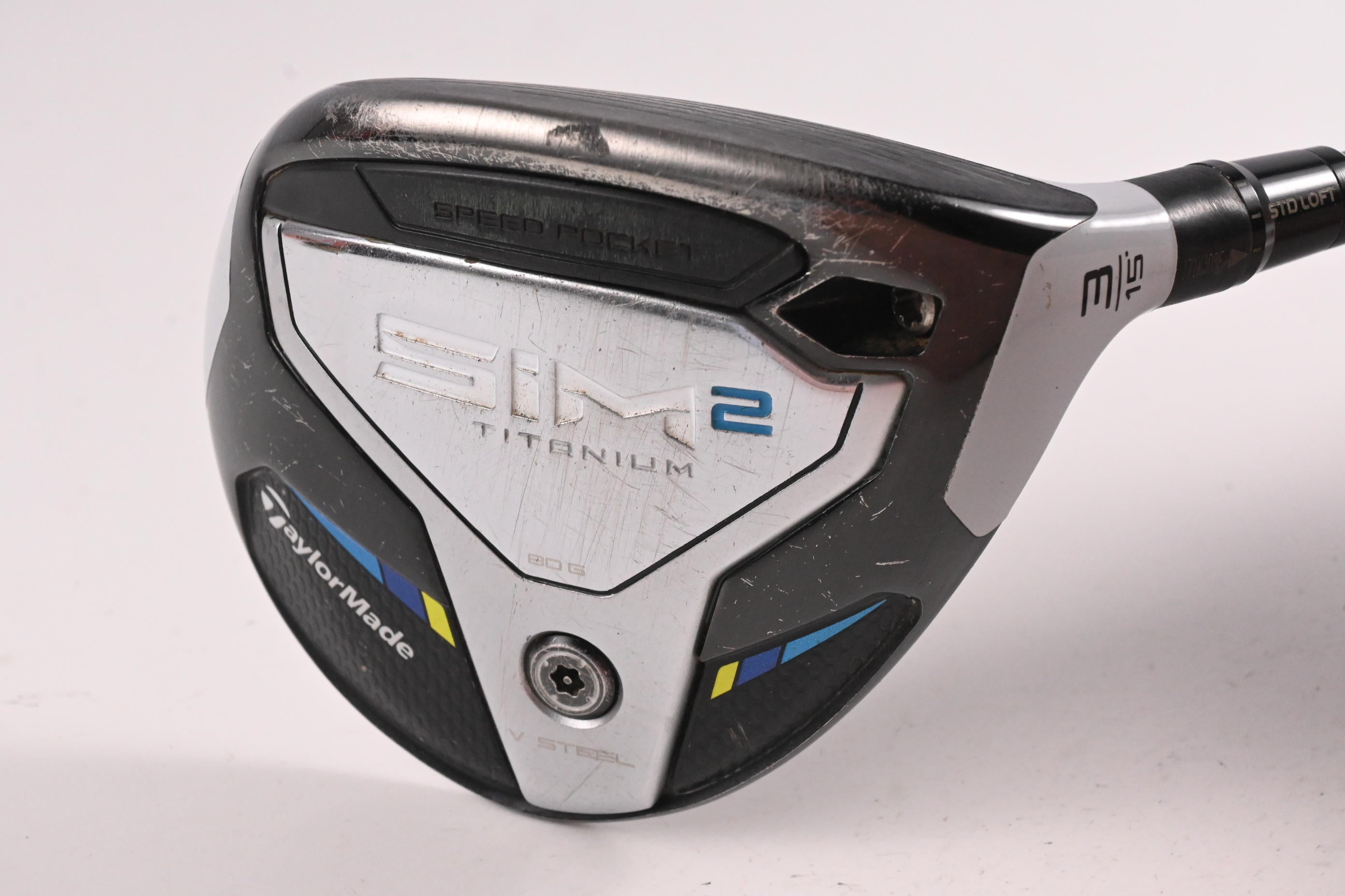 Taylormade SIM2 Ti #3 Wood / 15 Degree / Stiff Flex Evenflow Riptide 70 Shaft