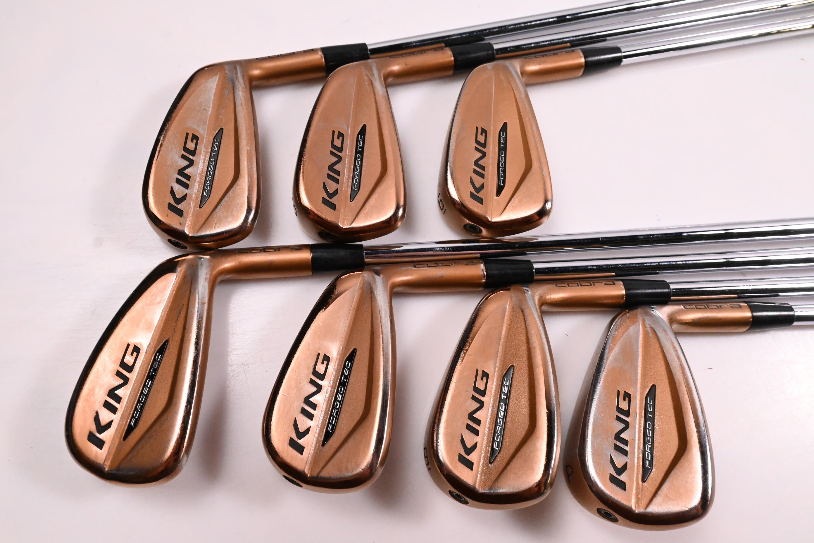 Cobra King Forged Tec Copper Irons / 4-PW / Stiff Flex KBS $-Taper Lite Shafts