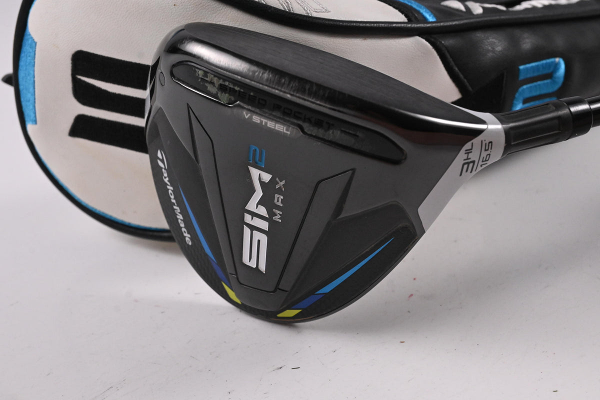 Taylormade SIM2 Max 3HL Wood / 16.5 Degree / Stiff Flex HZRDUS Smoke Blue RDX 70