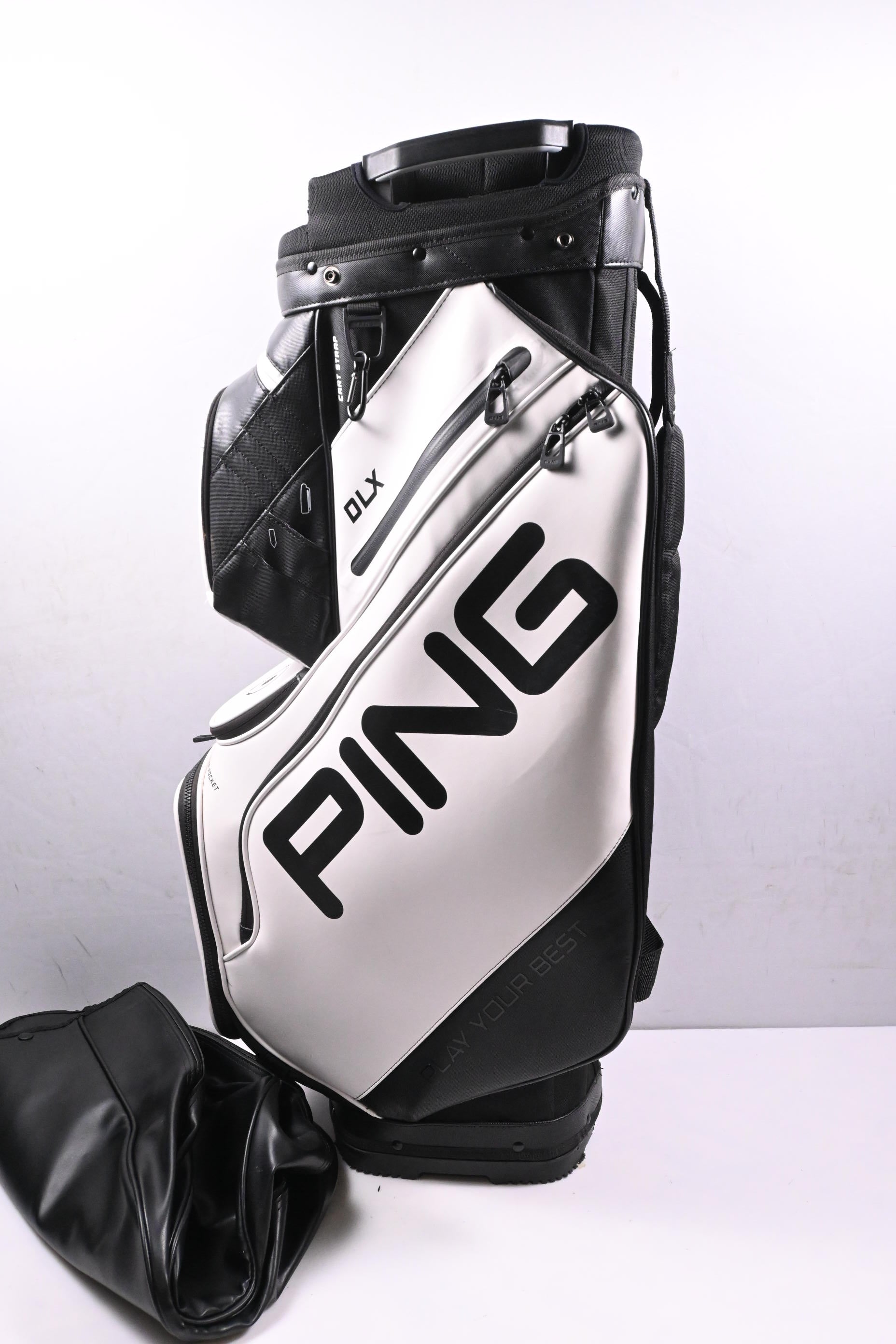 Ping DLX Cart Bag / 15-Way Divider / Black, White