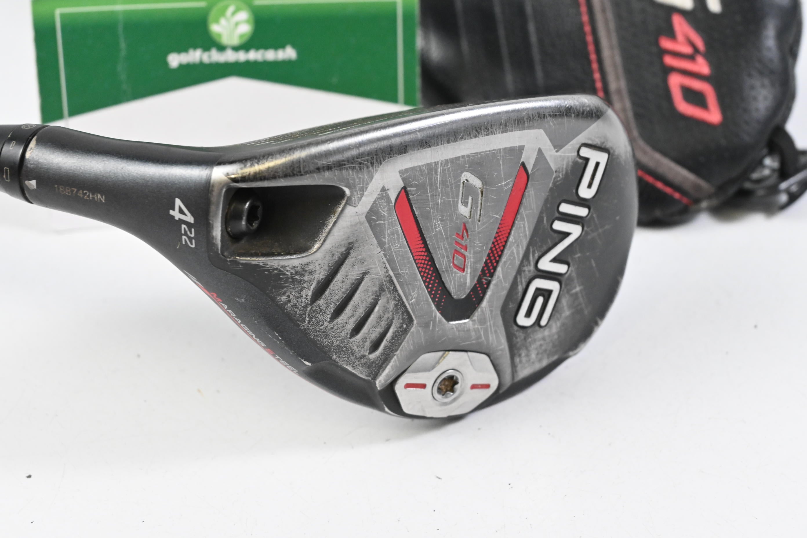 Left Hand Ping G410 #4 Hybrid / 22 Degree / Stiff Flex Ping Alta CB Red 70 Shaft