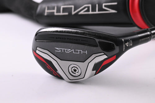 Taylormade Stealth Plus #4 Hybrid / 22 Degree / Stiff Flex HZRDUS RDX Smoke Red