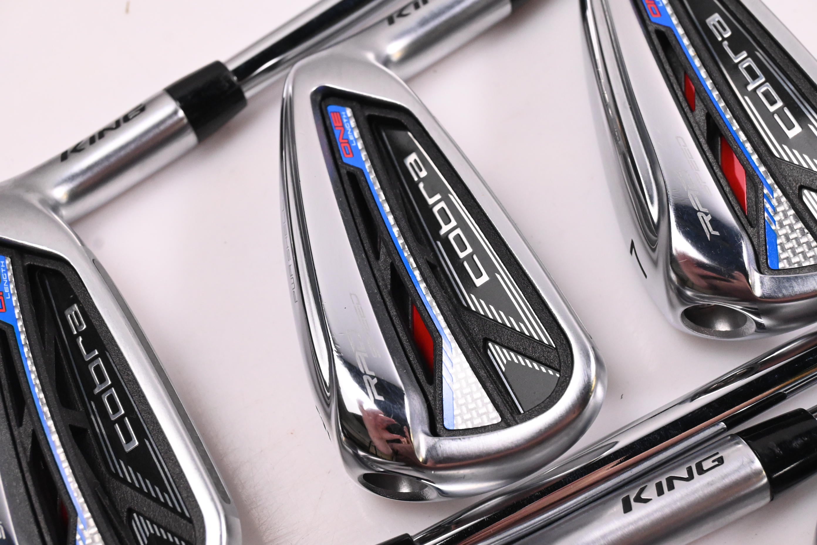 Cobra King Radspeed One Length Irons / 5-PW+SW / Stiff Flex KBS Tour 90 Shafts