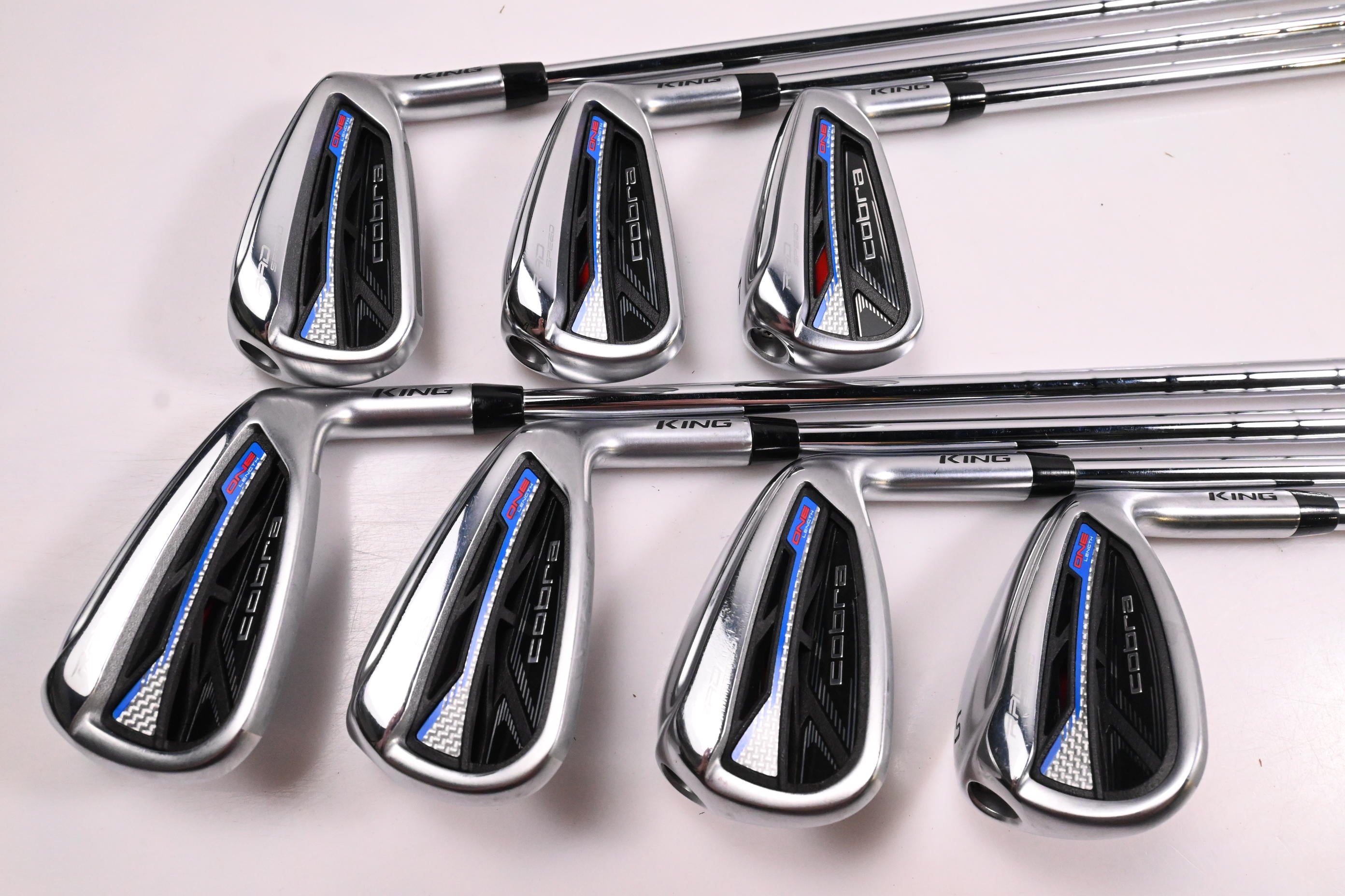Cobra King Radspeed One Length Irons / 5-PW+SW / Stiff Flex KBS Tour 90 Shafts
