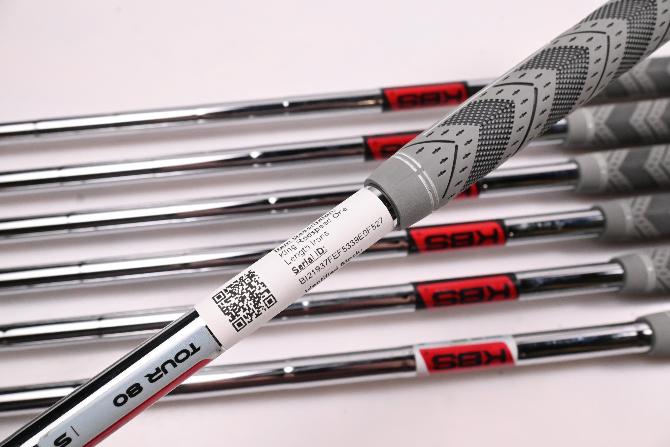 Cobra King Radspeed One Length Irons / 5-PW+SW / Stiff Flex KBS Tour 90 Shafts