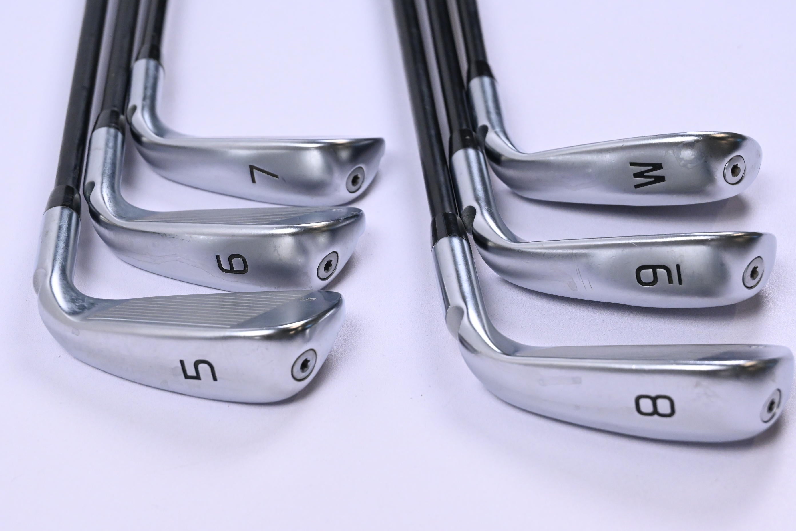 Left Hand Ping G430 Irons / 5-PW / Orange Dot / Senior Flex Alta CB Black