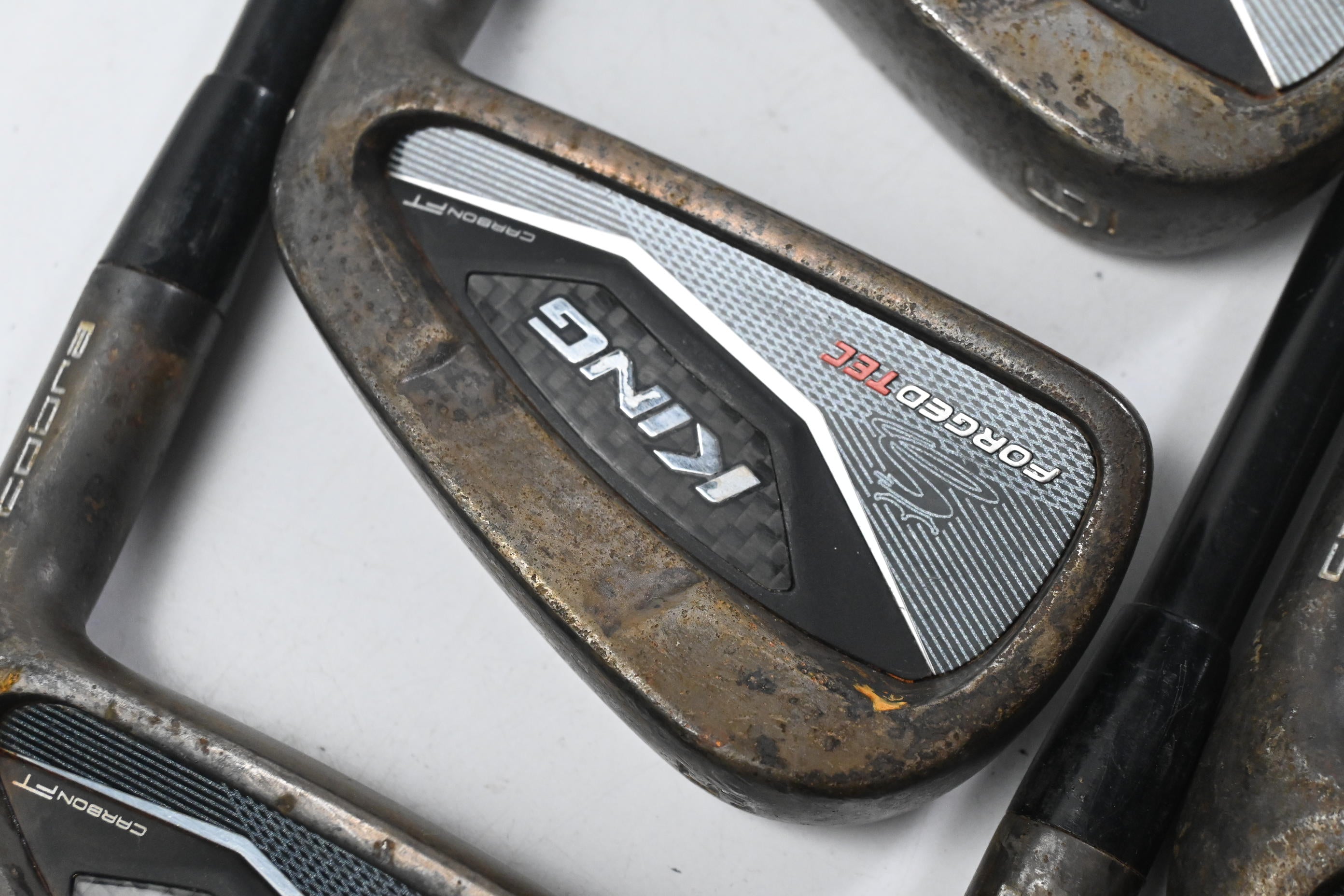 Cobra King Forged Tec Black Irons / 4-9i / Stiff Flex AMT Tour White S300 Shafts