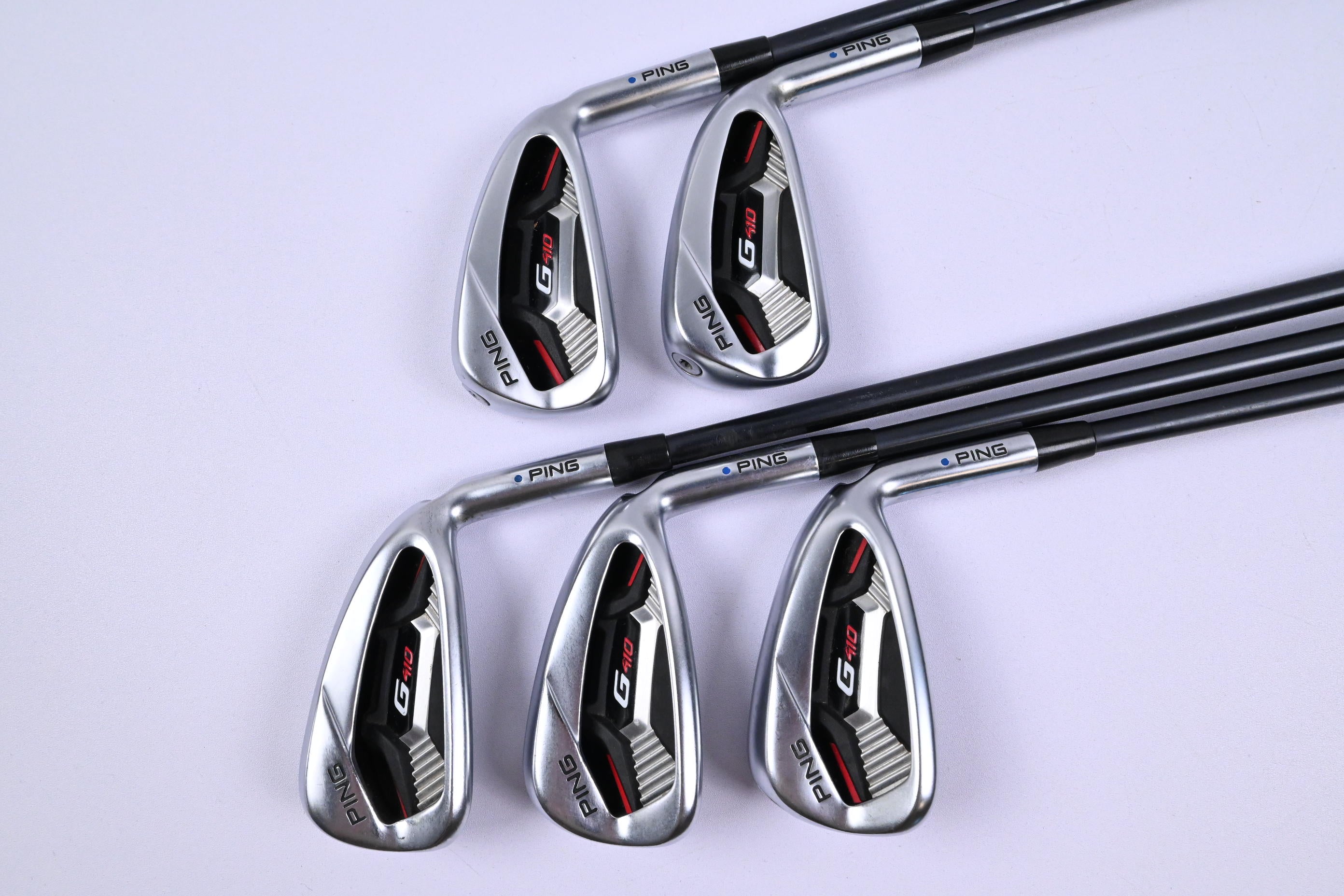 Ping G410 Irons / 5-9 Iron / Blue Dot / Regular Flex Alta CB Red Shafts