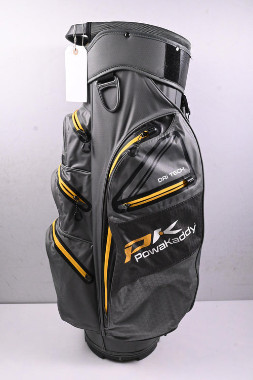 Powakaddy Dri-Tech Cart Bag / 14-Way Divider / Grey, Yellow
