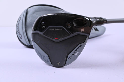 Callaway Quantum Max #3 Wood / 15 Degree / Regular Flex Denali Frost Silver 60