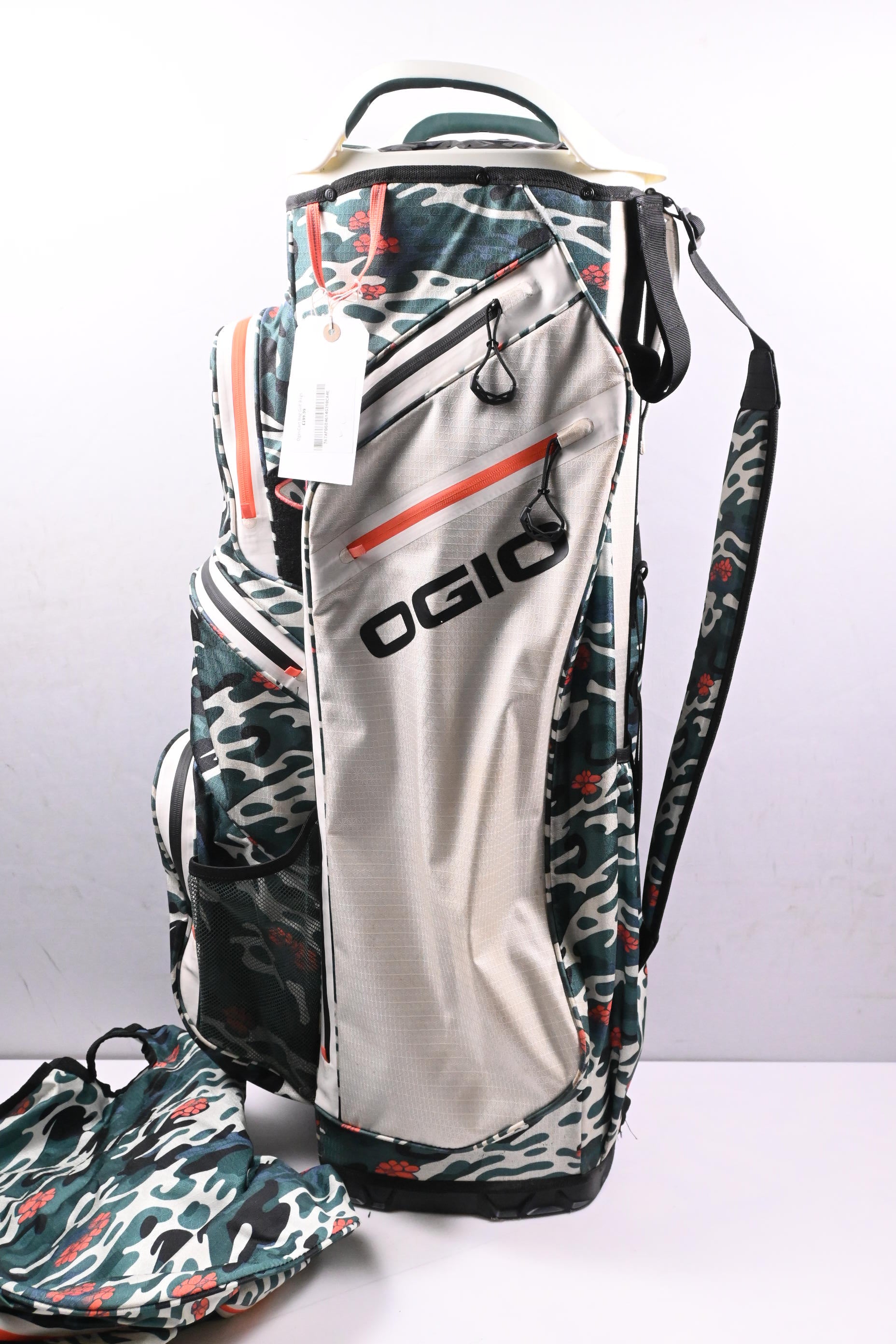 Ogio Silencer Cart Bag / 14-Way Divider / White, Green