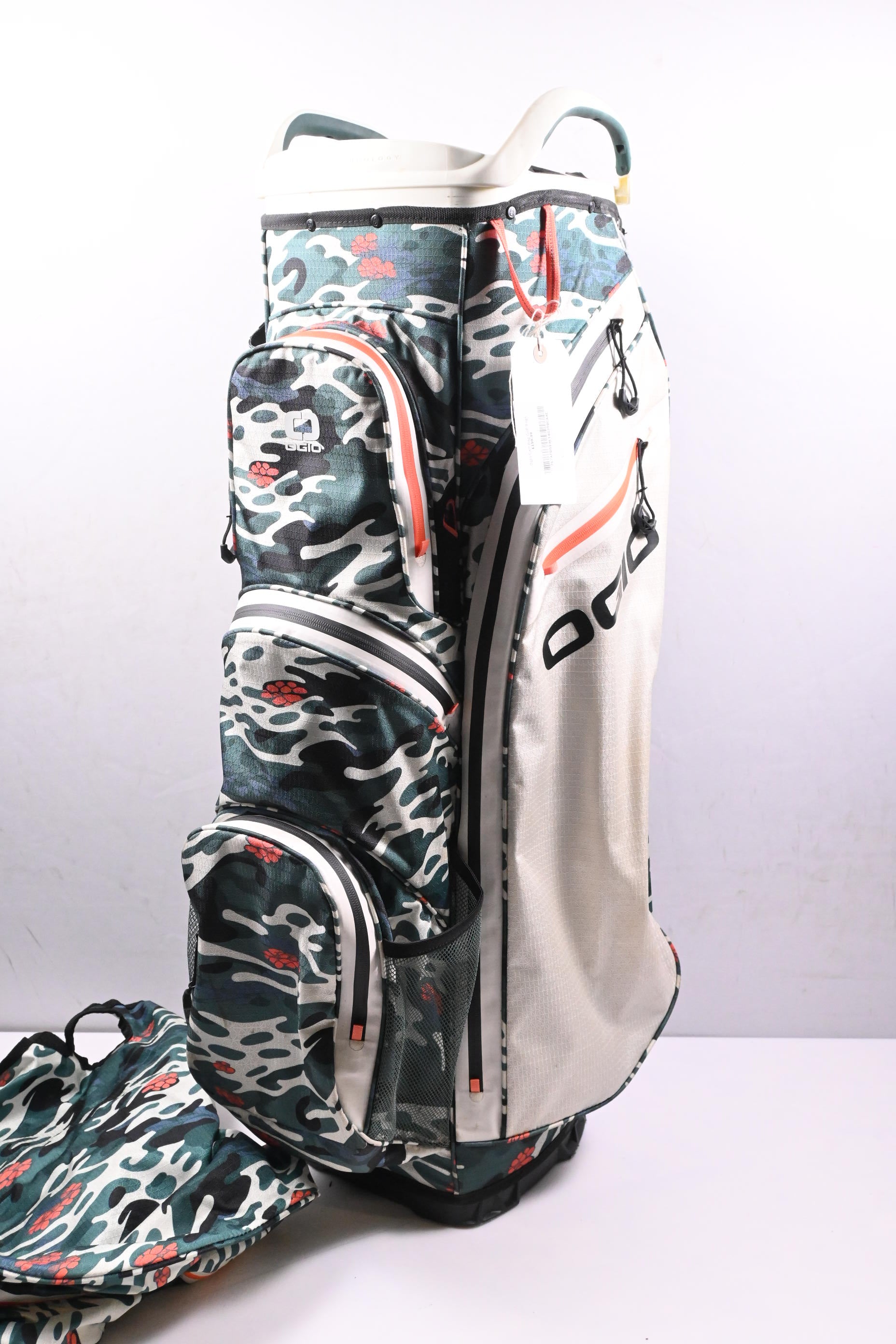 Ogio Silencer Cart Bag / 14-Way Divider / White, Green