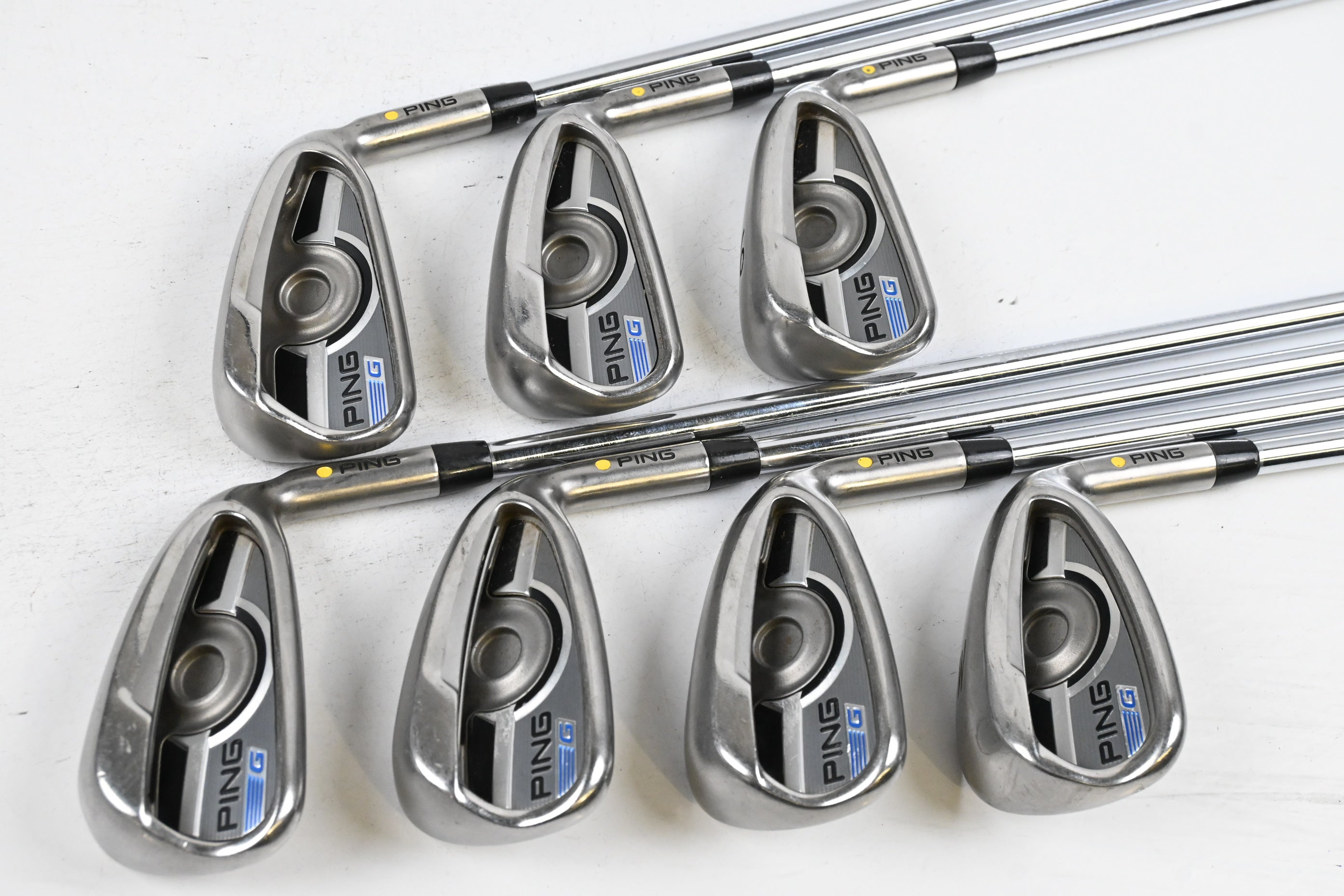 Ping G Series Irons / 4-PW / Yellow Dot / Regular Flex Ping AWT 2.0 Shafts