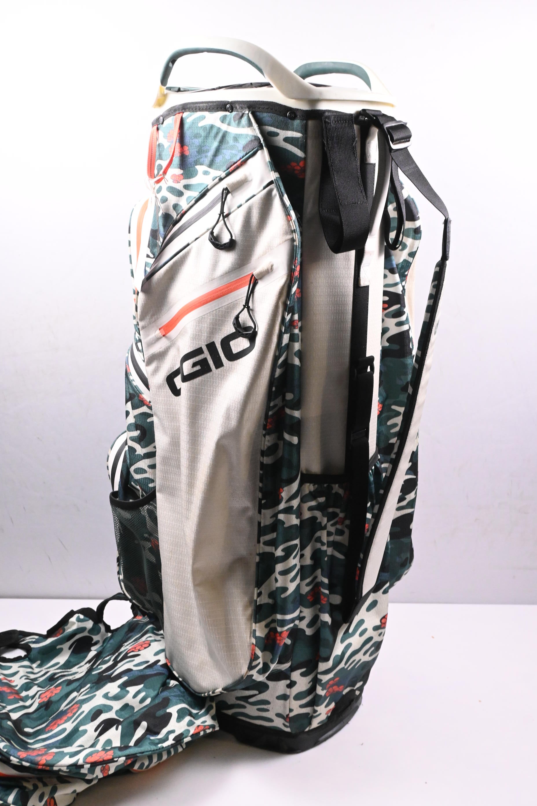 Ogio Silencer Cart Bag / 14-Way Divider / White, Green