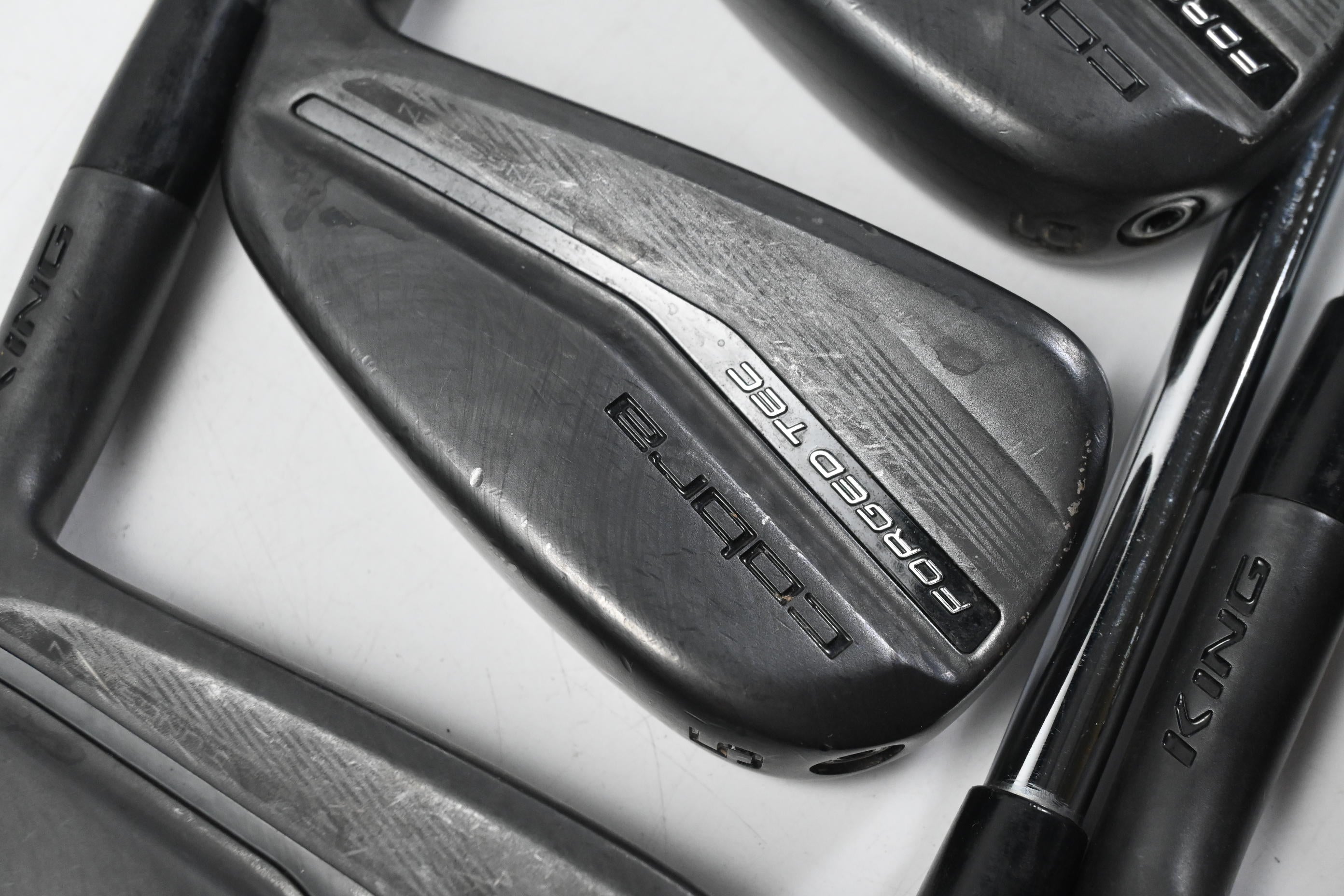 Cobra King Forged Tec 2023 Black Irons / 4-PW / Stiff Flex KBS $-Taper Lite