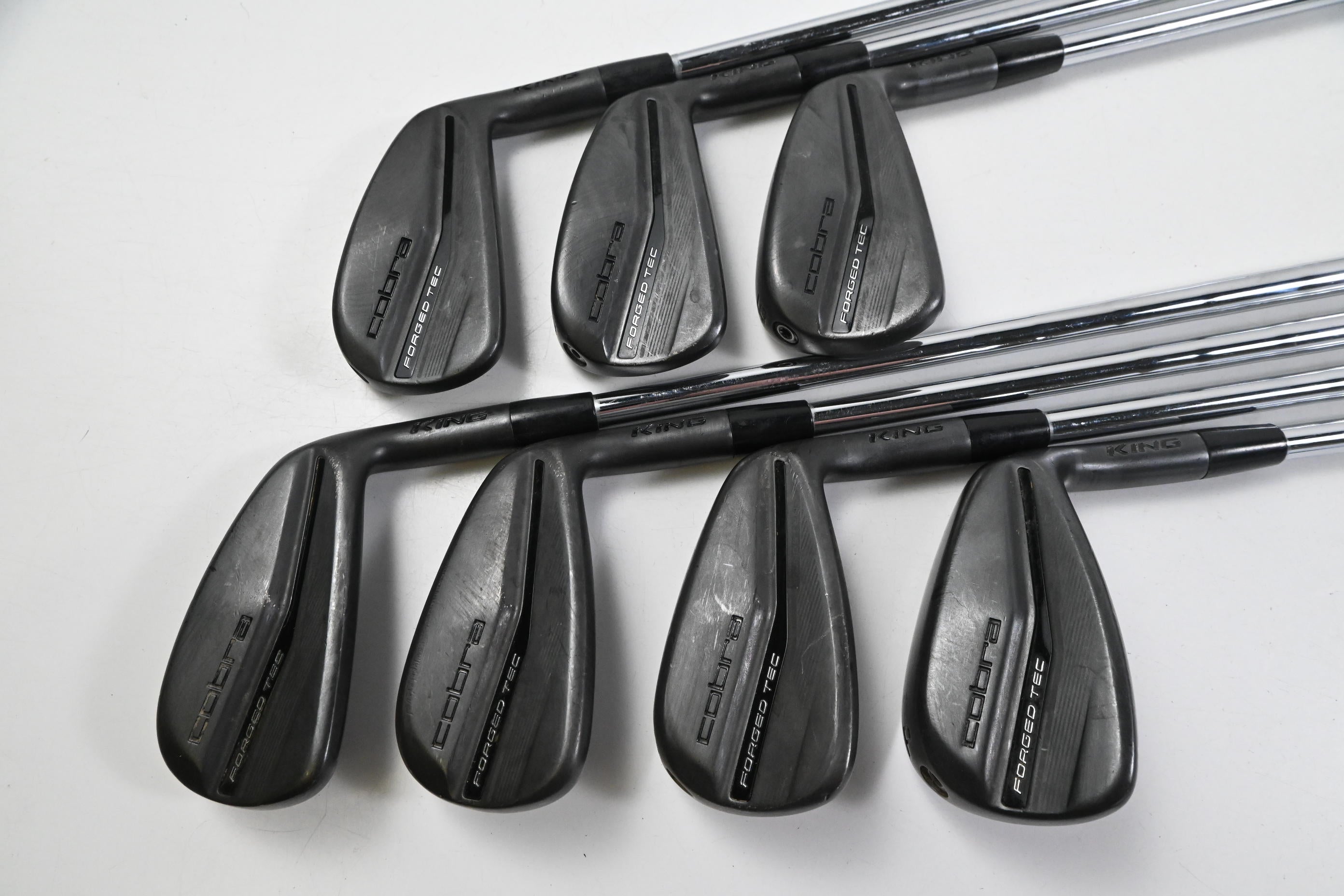 Cobra King Forged Tec 2023 Black Irons / 4-PW / Stiff Flex KBS $-Taper Lite