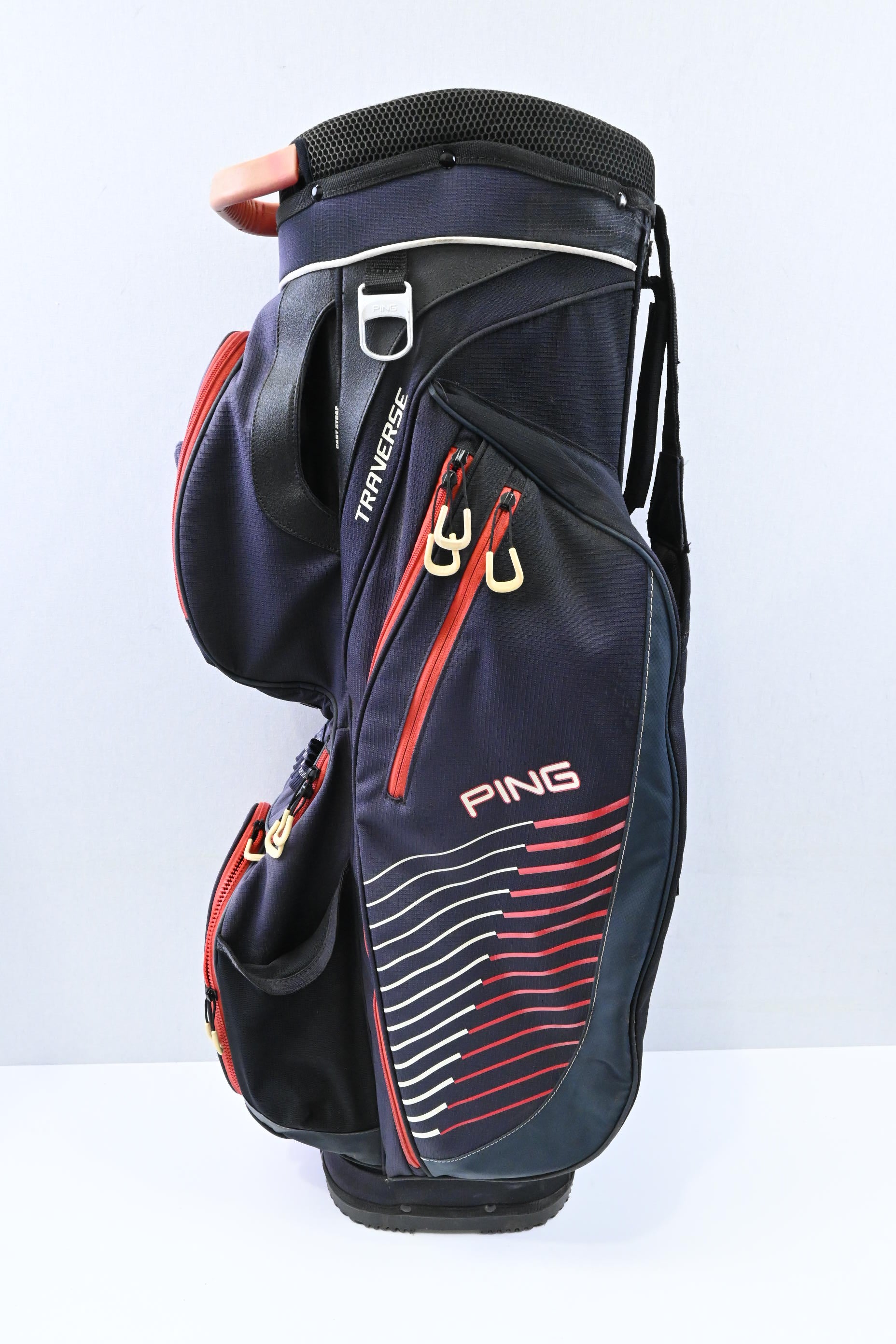 Ping Traverse Cart Bag / 14-Way / Navy, Red