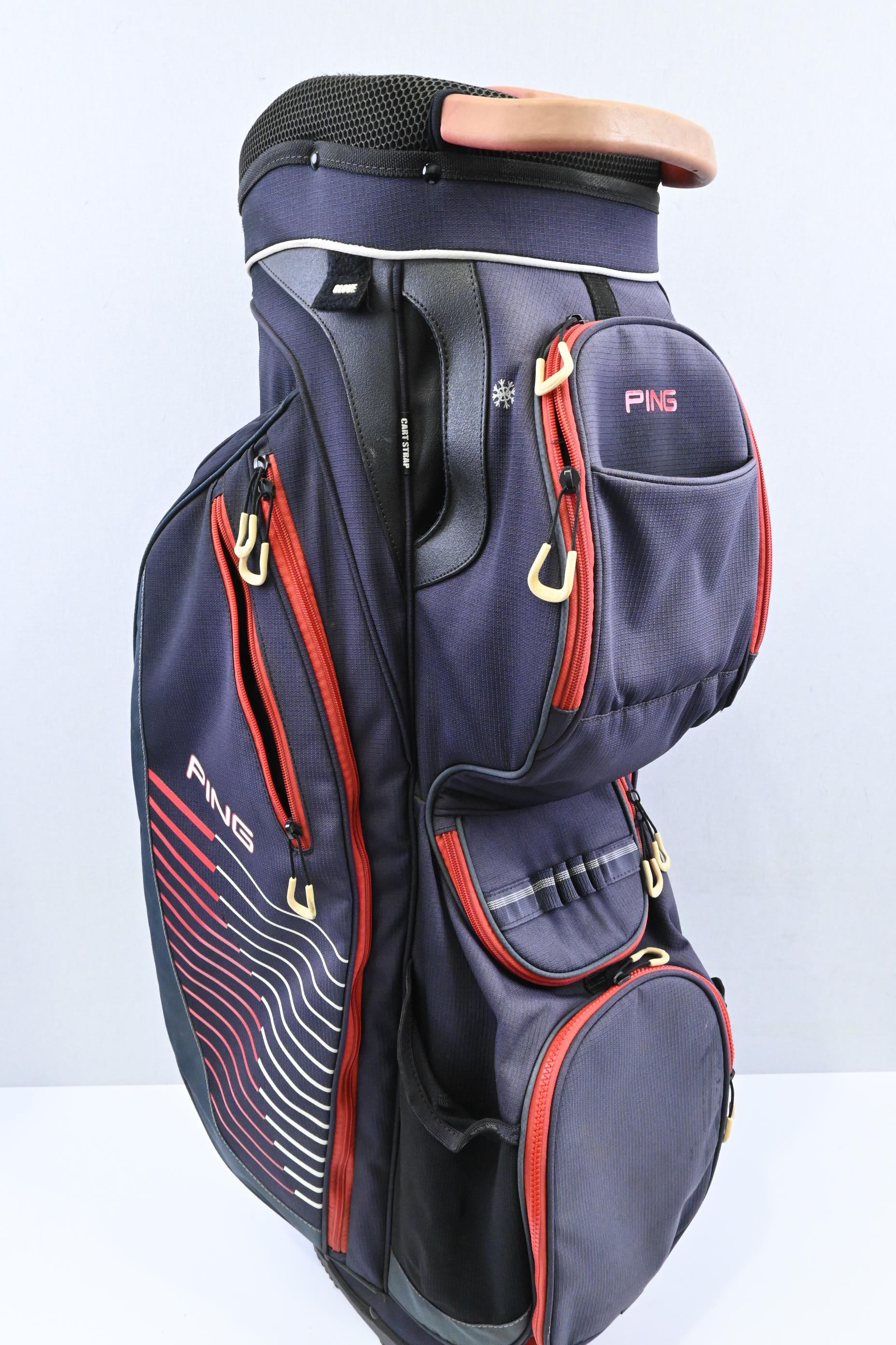 Ping Traverse Cart Bag / 14-Way / Navy, Red