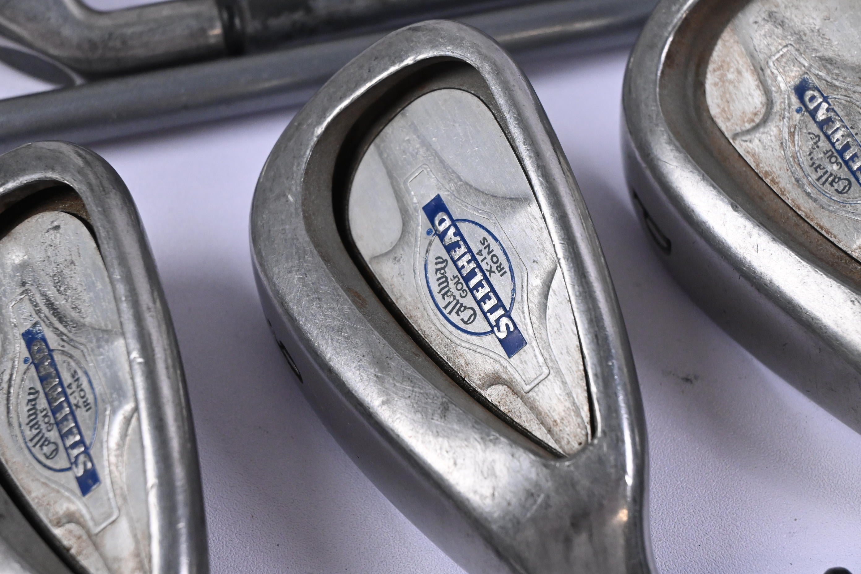 Left Hand Callaway X-14 Irons / 3-PW+SW / Regular Flex Steelhead X-14 Shafts