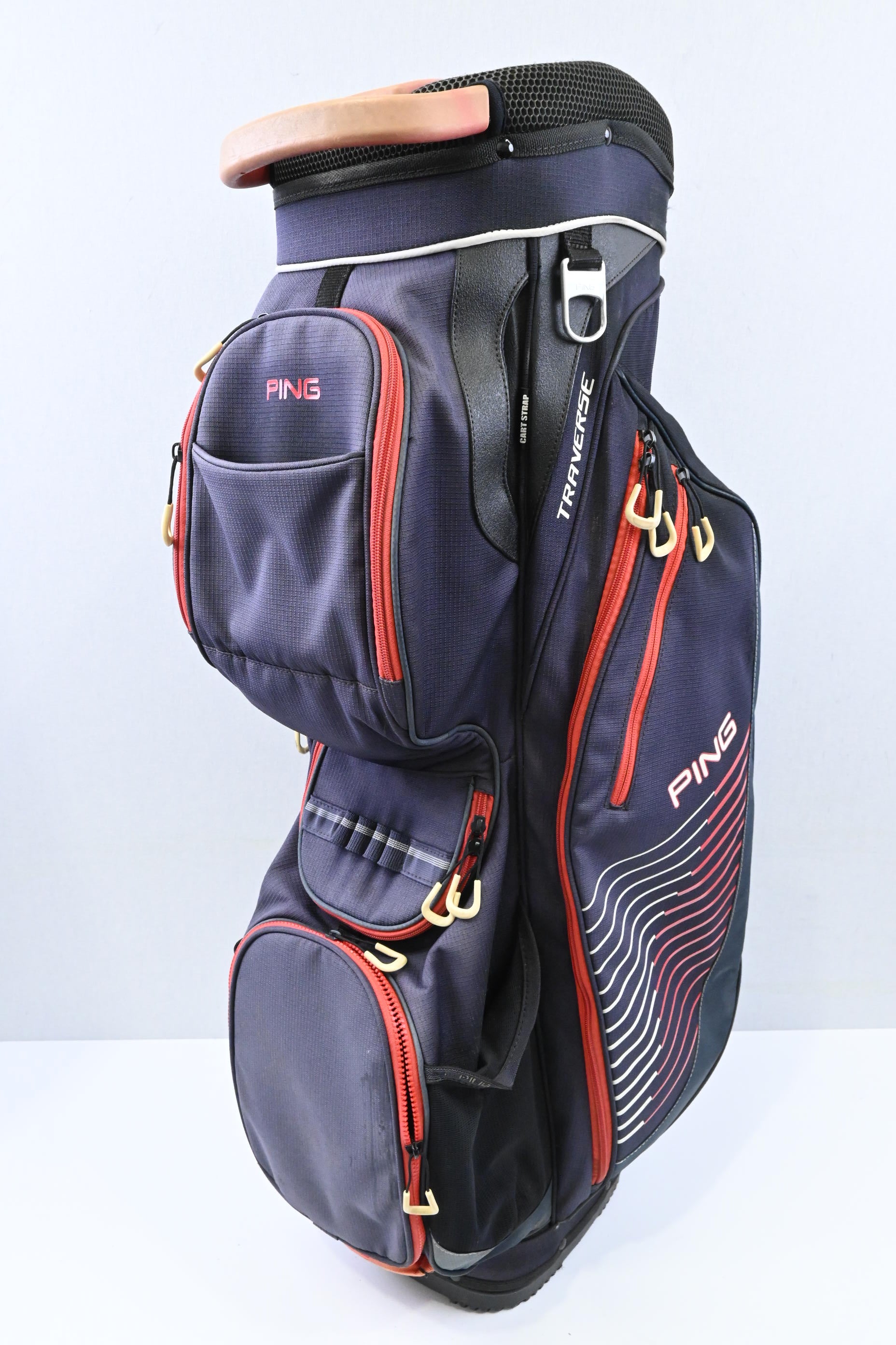 Ping Traverse Cart Bag / 14-Way / Navy, Red
