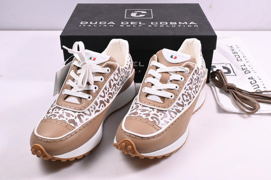 Ladies Duca Del Cosma Alexa Shoes / Size UK 8 / Taupe, Cheetah