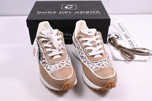 Ladies Duca Del Cosma Alexa Shoes / Size UK 8 / Taupe, Cheetah