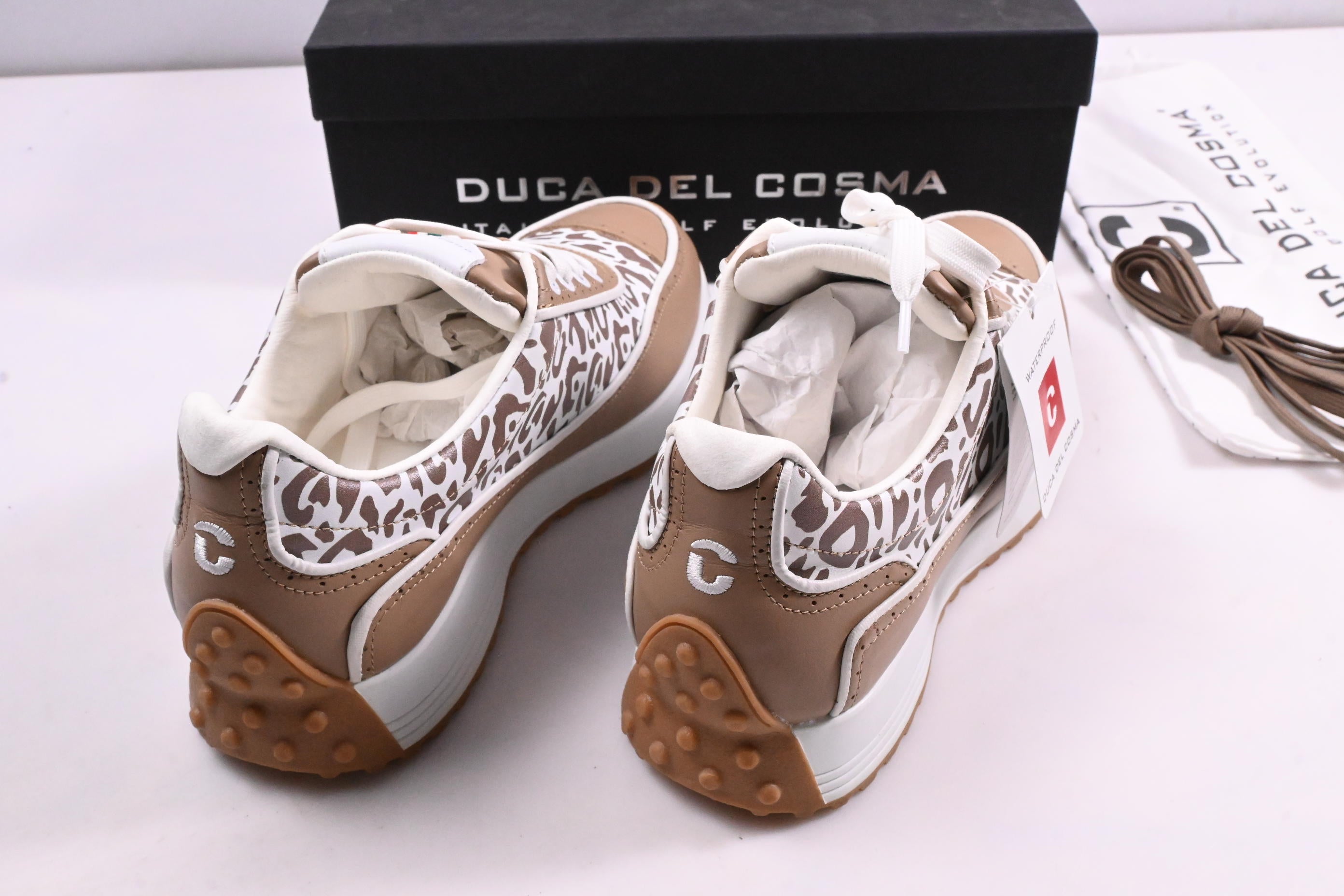 Ladies Duca Del Cosma Alexa Shoes / Size UK 8 / Taupe, Cheetah