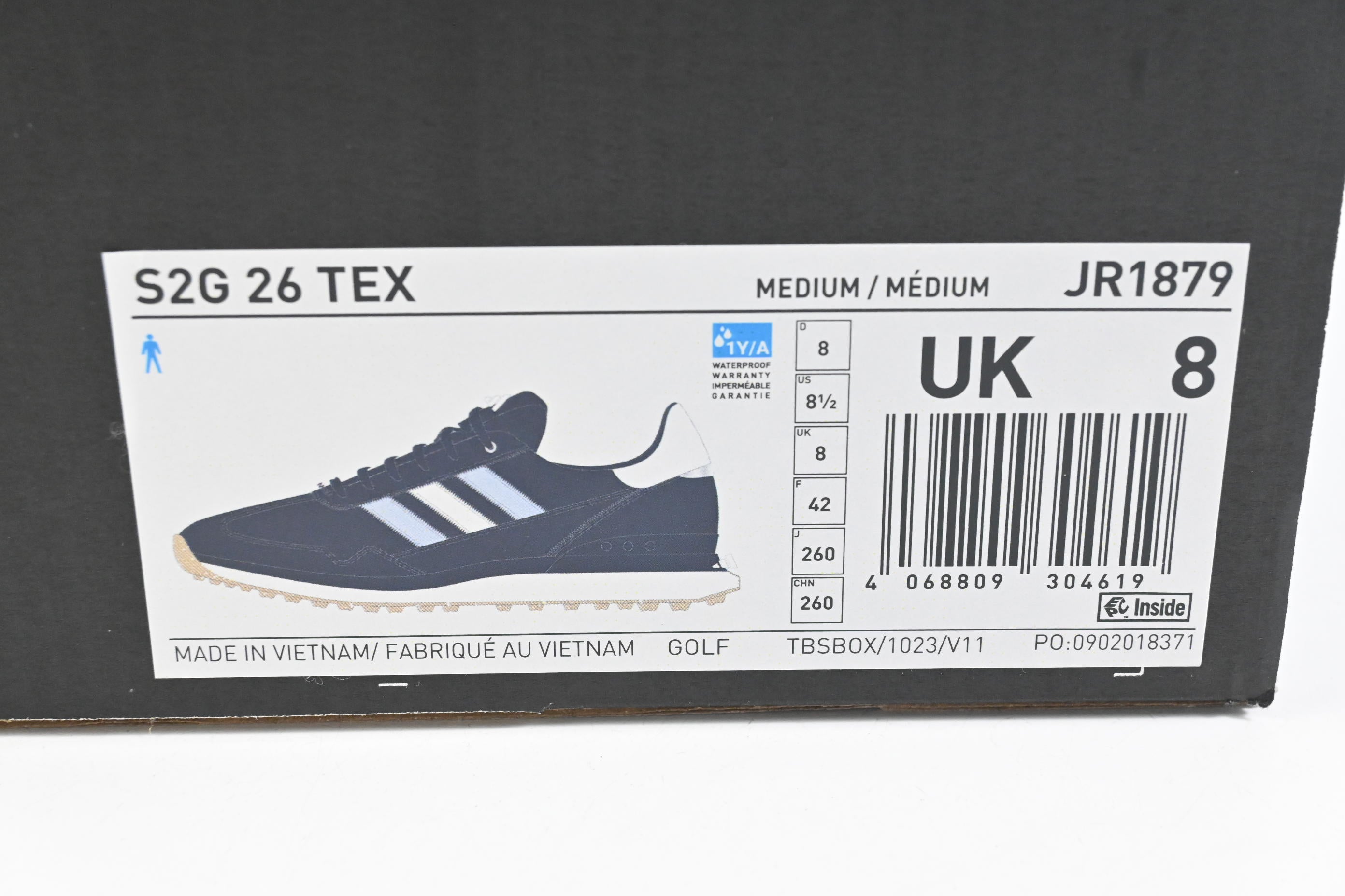 Adidas SG 26 Tex Golf Shoes / Size 8 / Navy Blue