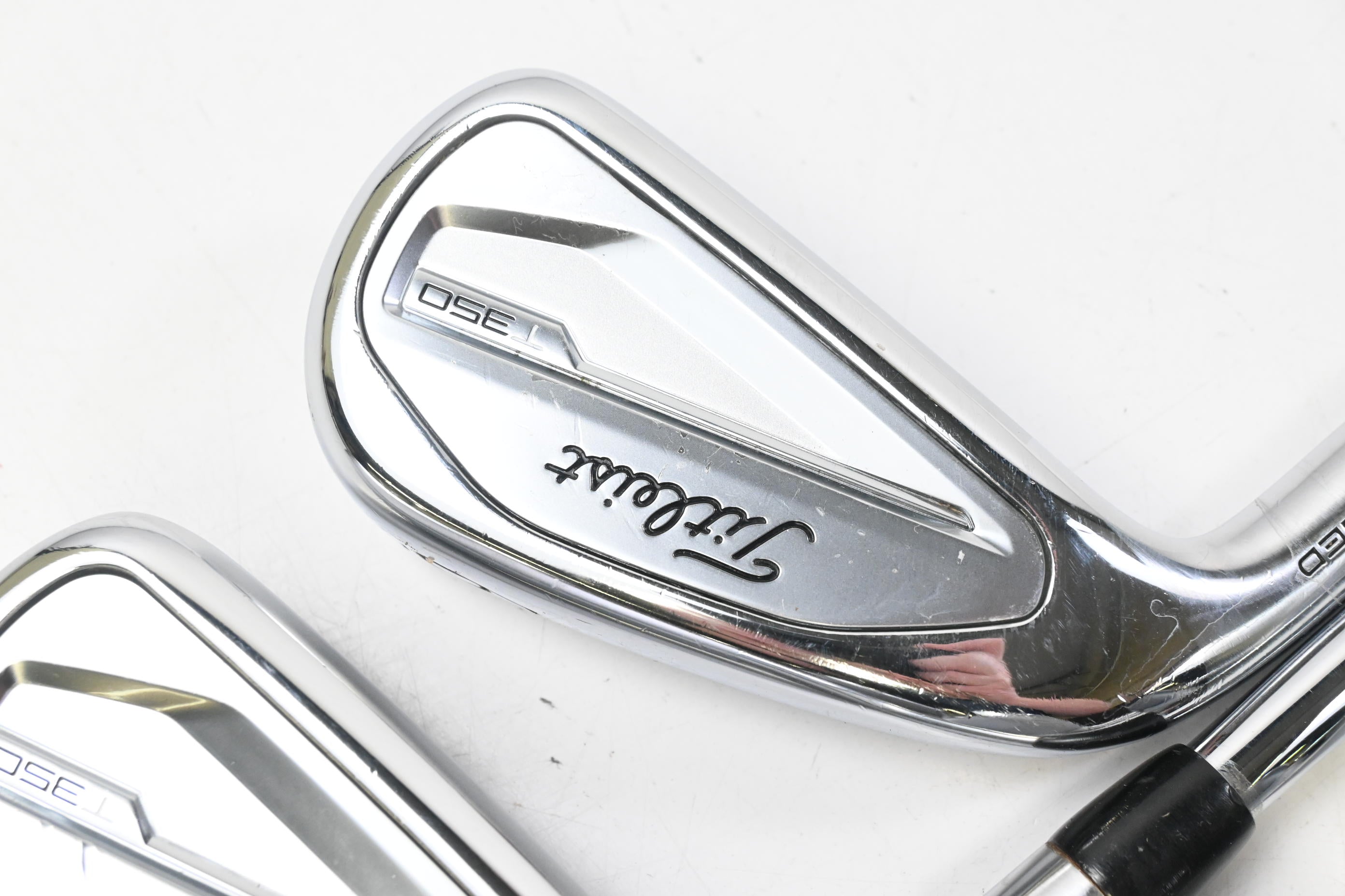 Left Hand Titleist T350 Irons / 5-9i / Regular Flex AMT Red R300 Shafts