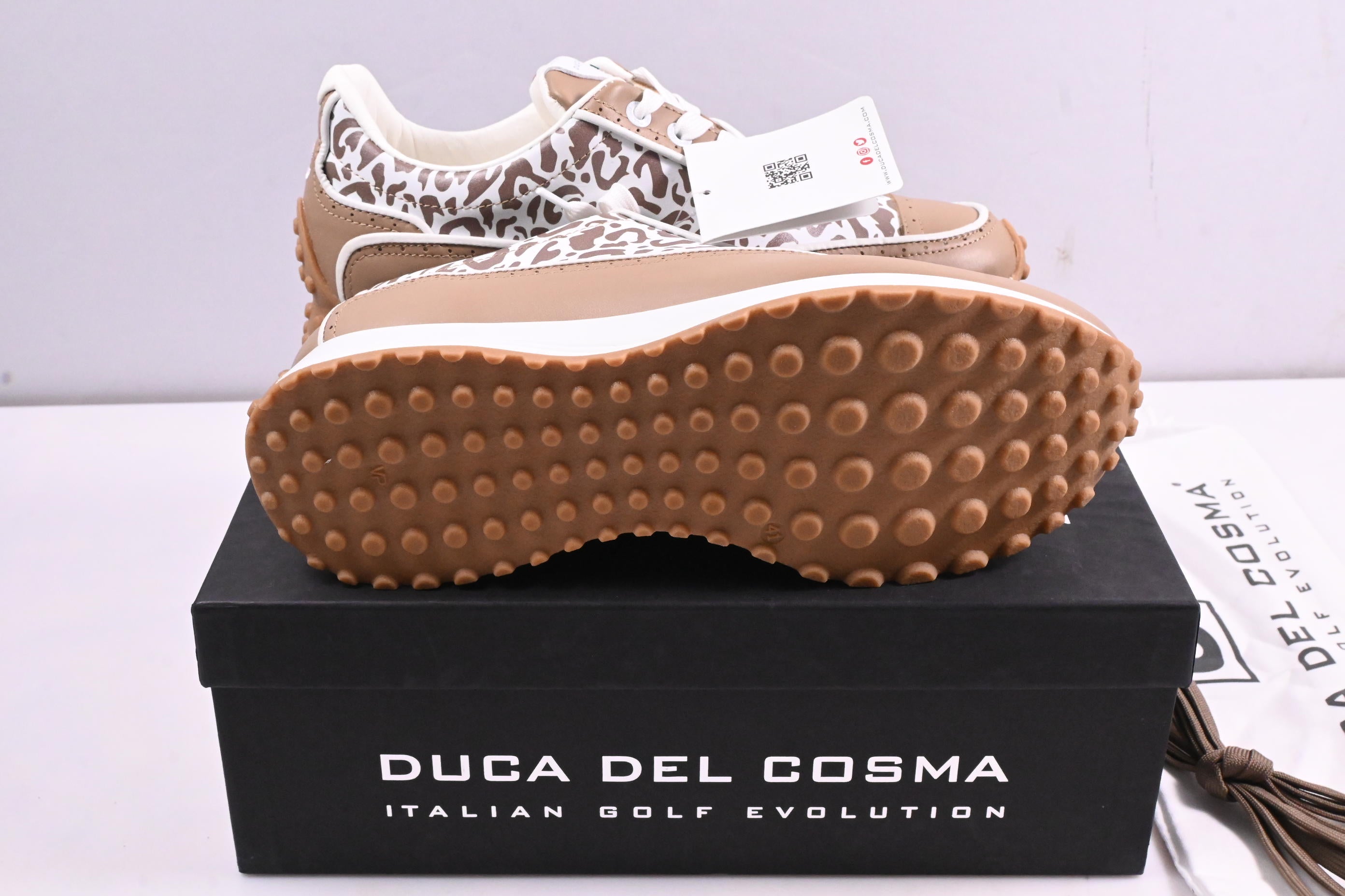 Ladies Duca Del Cosma Alexa Shoes / Size UK 8 / Taupe, Cheetah