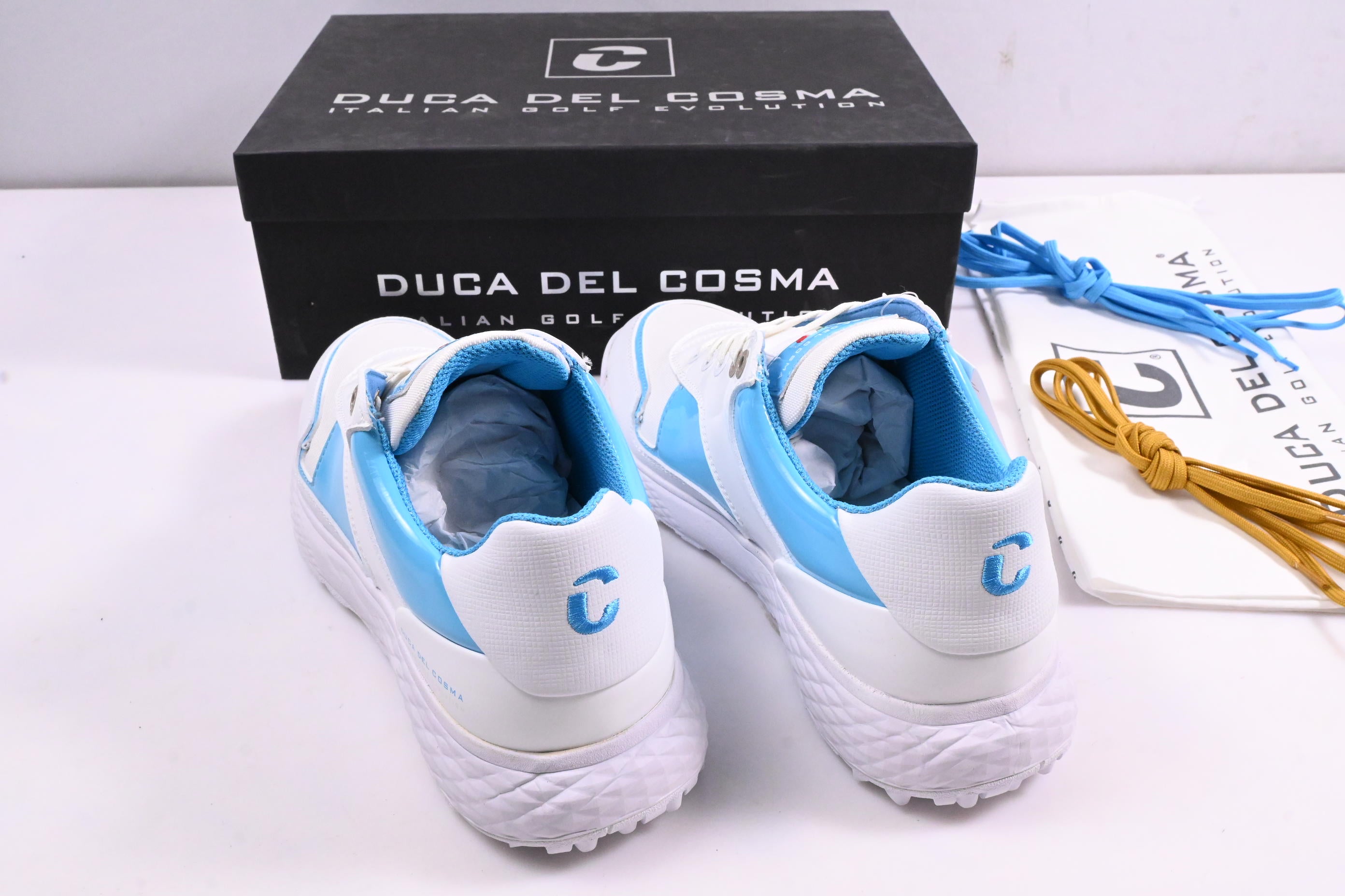 Ladies Duca Del Cosma Padova Shoes / Size UK 5 / White, Aqua