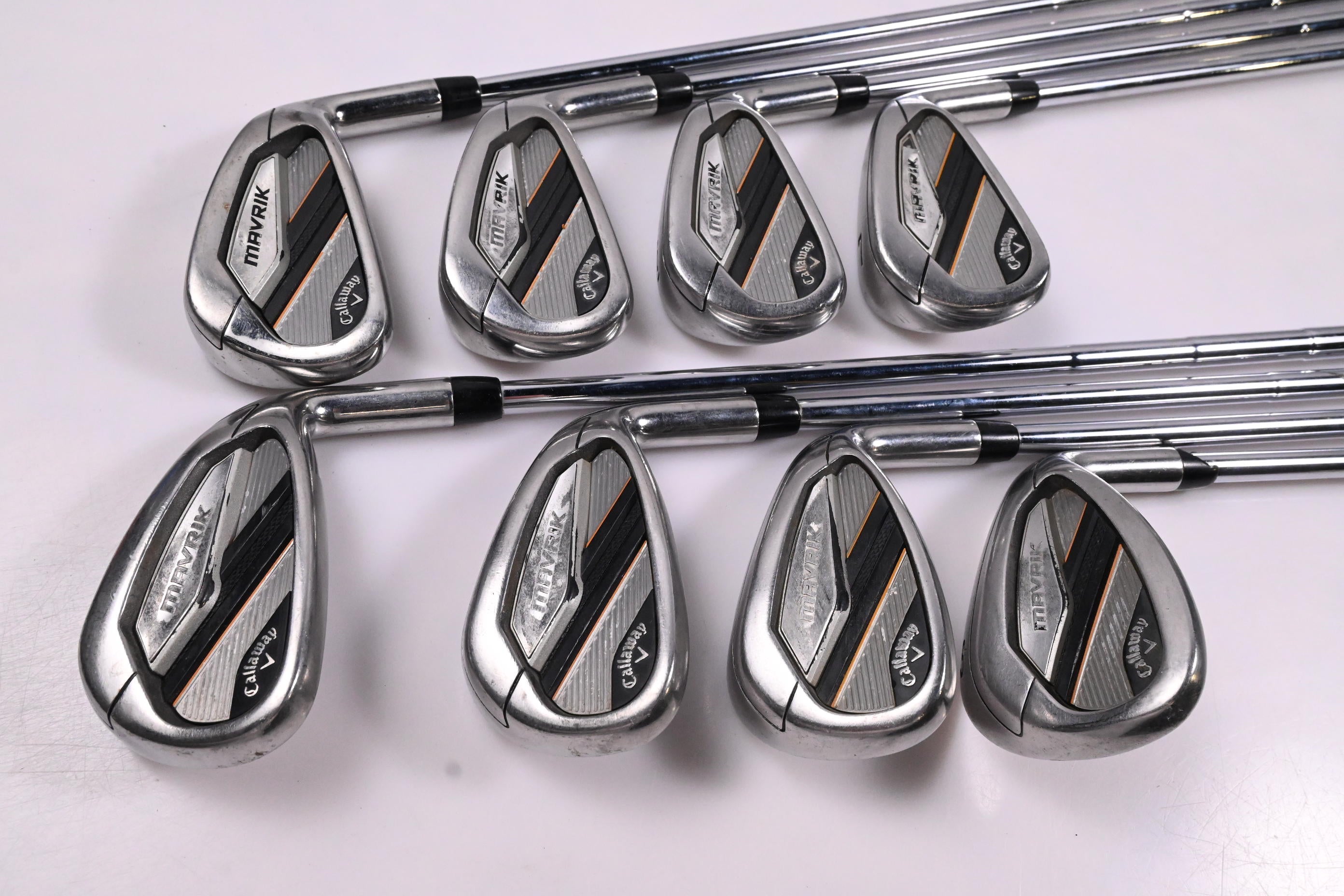 Callaway Mavrik Irons / 4-PW+SW / Stiff Flex Elevate ETS 115 Shafts