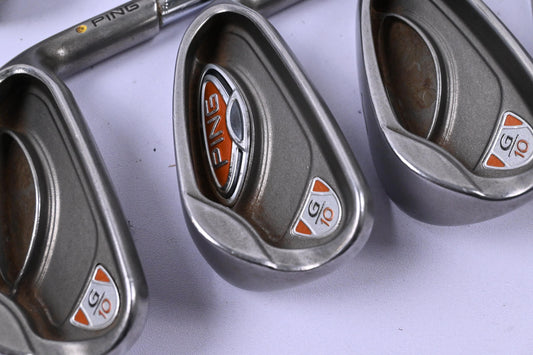 Ping G10 Irons / 4-PW+SW / Yellow Dot / Regular Flex Ping AWT Shafts
