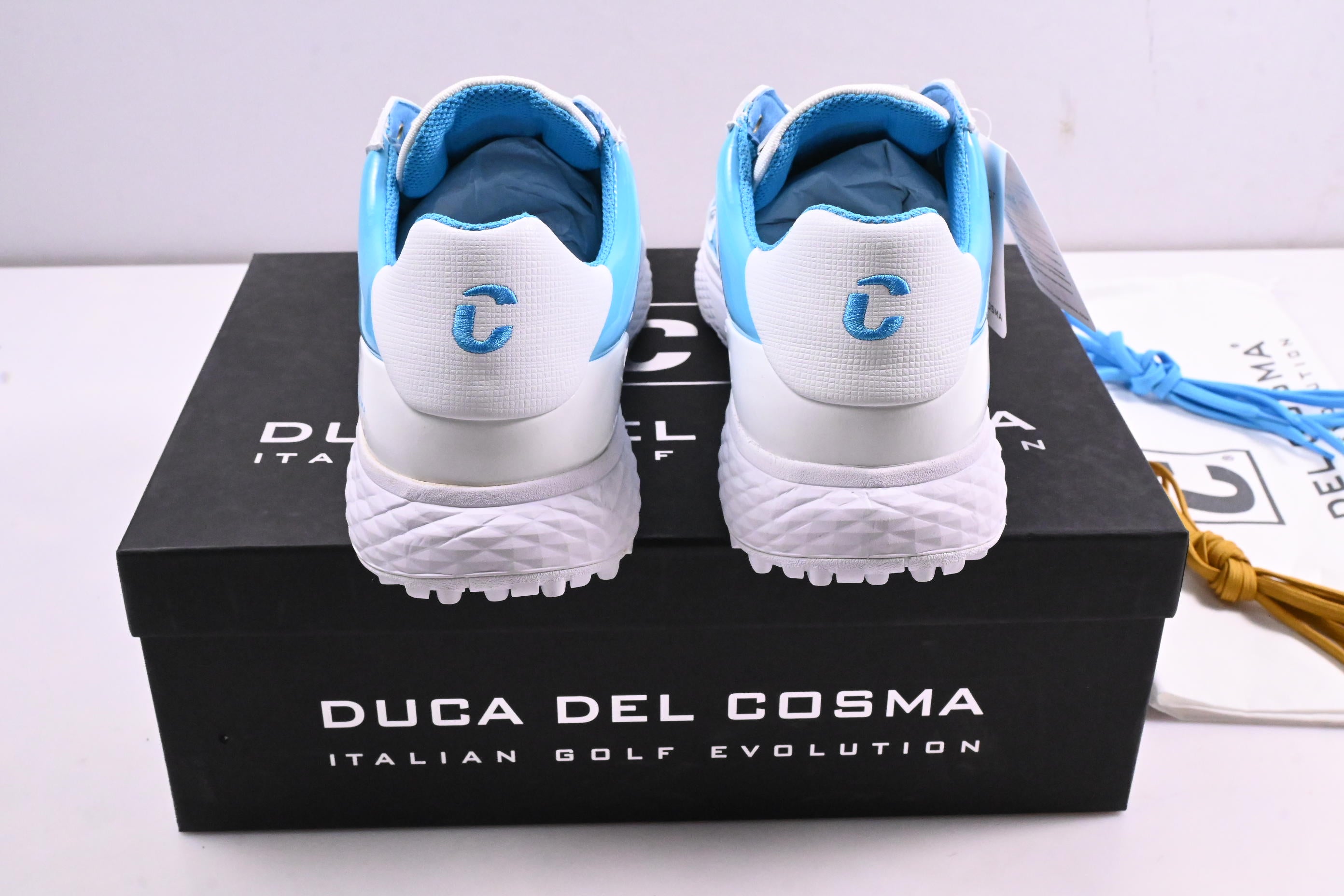 Ladies Duca Del Cosma Padova Shoes / Size UK 5 / White, Aqua