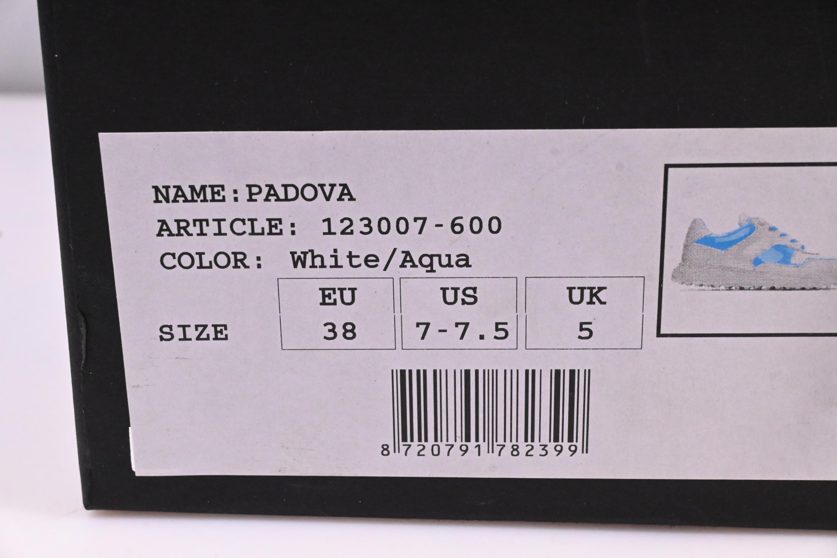 Ladies Duca Del Cosma Padova Shoes / Size UK 5 / White, Aqua