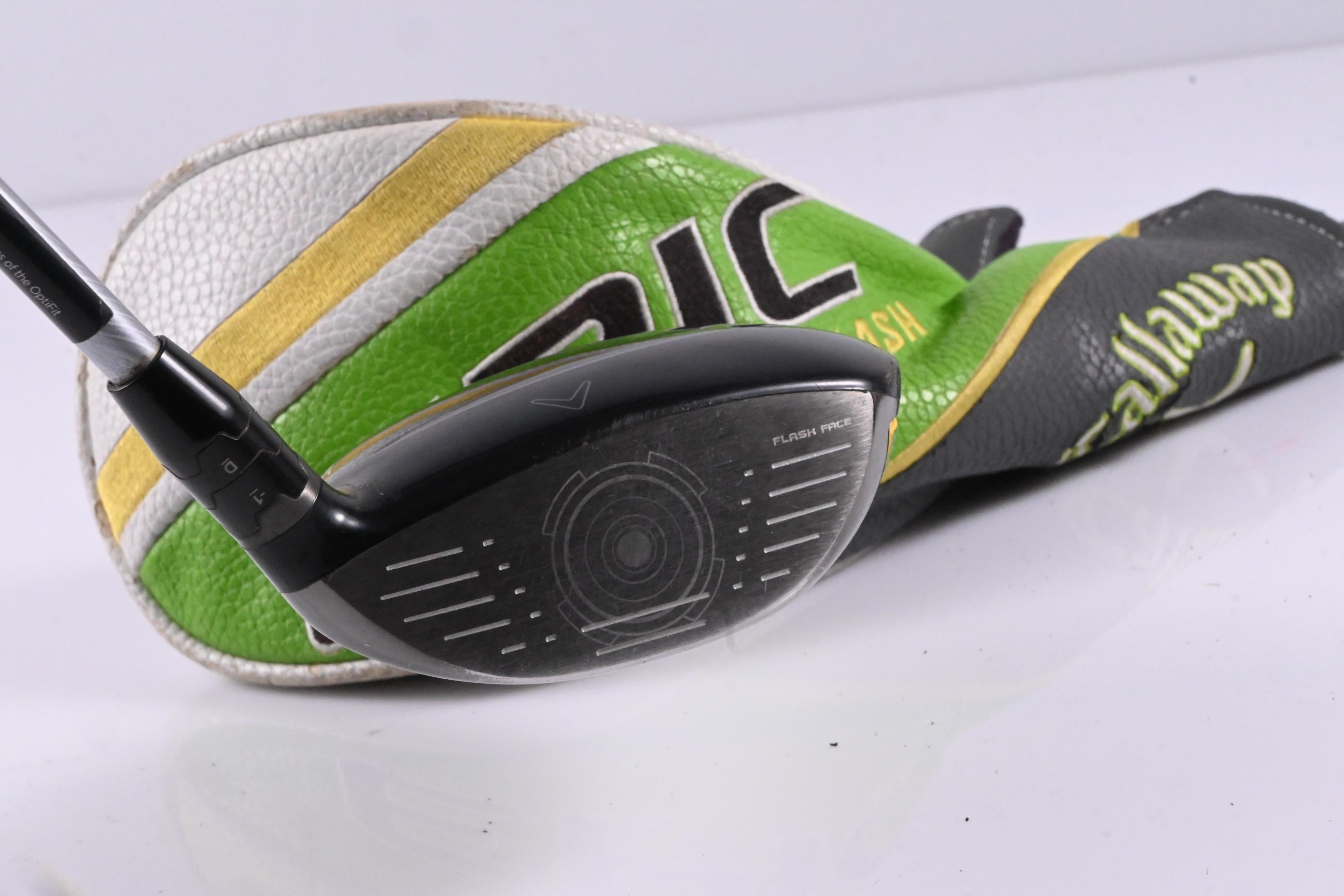 Left Hand Callaway Epic Flash #3 Wood / 15 Degree / Regular Flex EvenFlow Green