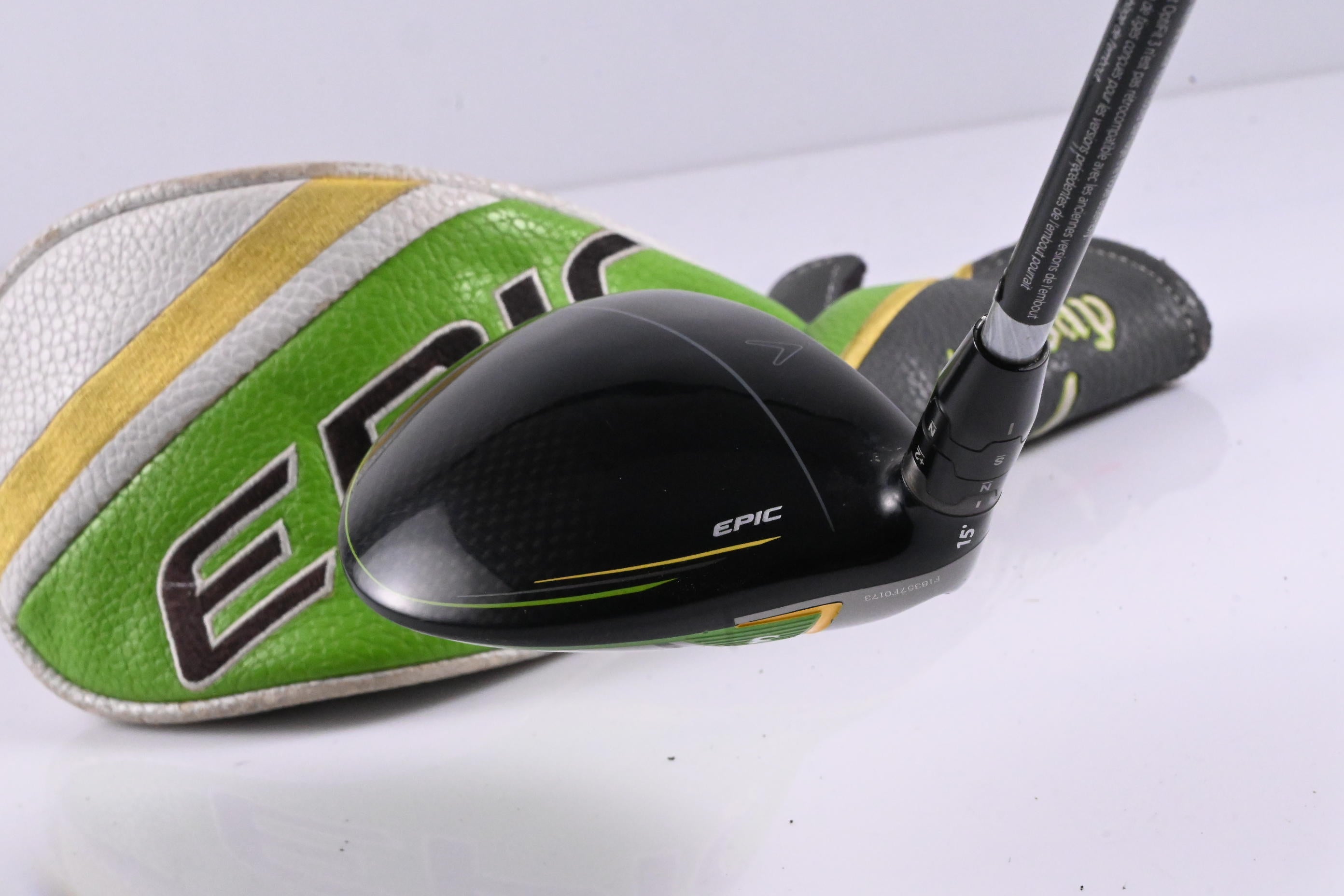 Left Hand Callaway Epic Flash #3 Wood / 15 Degree / Regular Flex EvenFlow Green