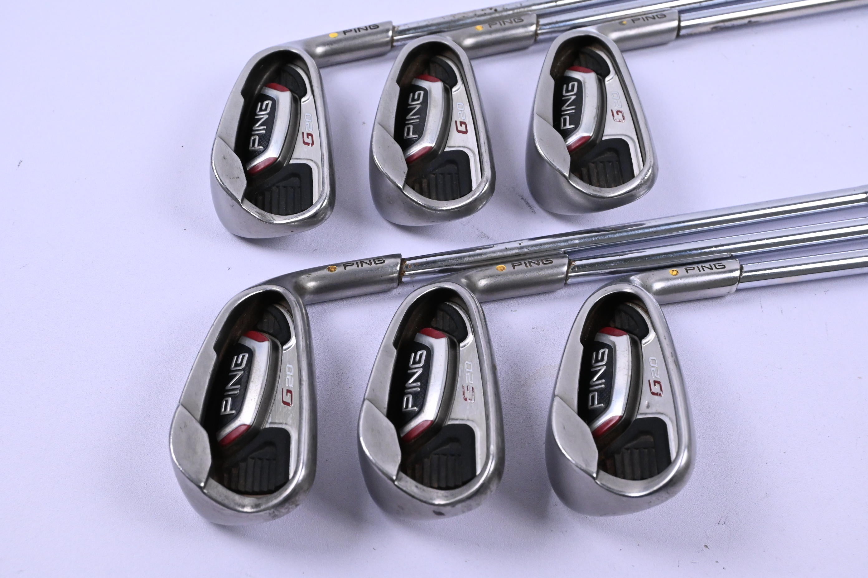 Ping G20 Irons / 5-PW / Yellow Dot / Regular Flex Ping CFS Shafts