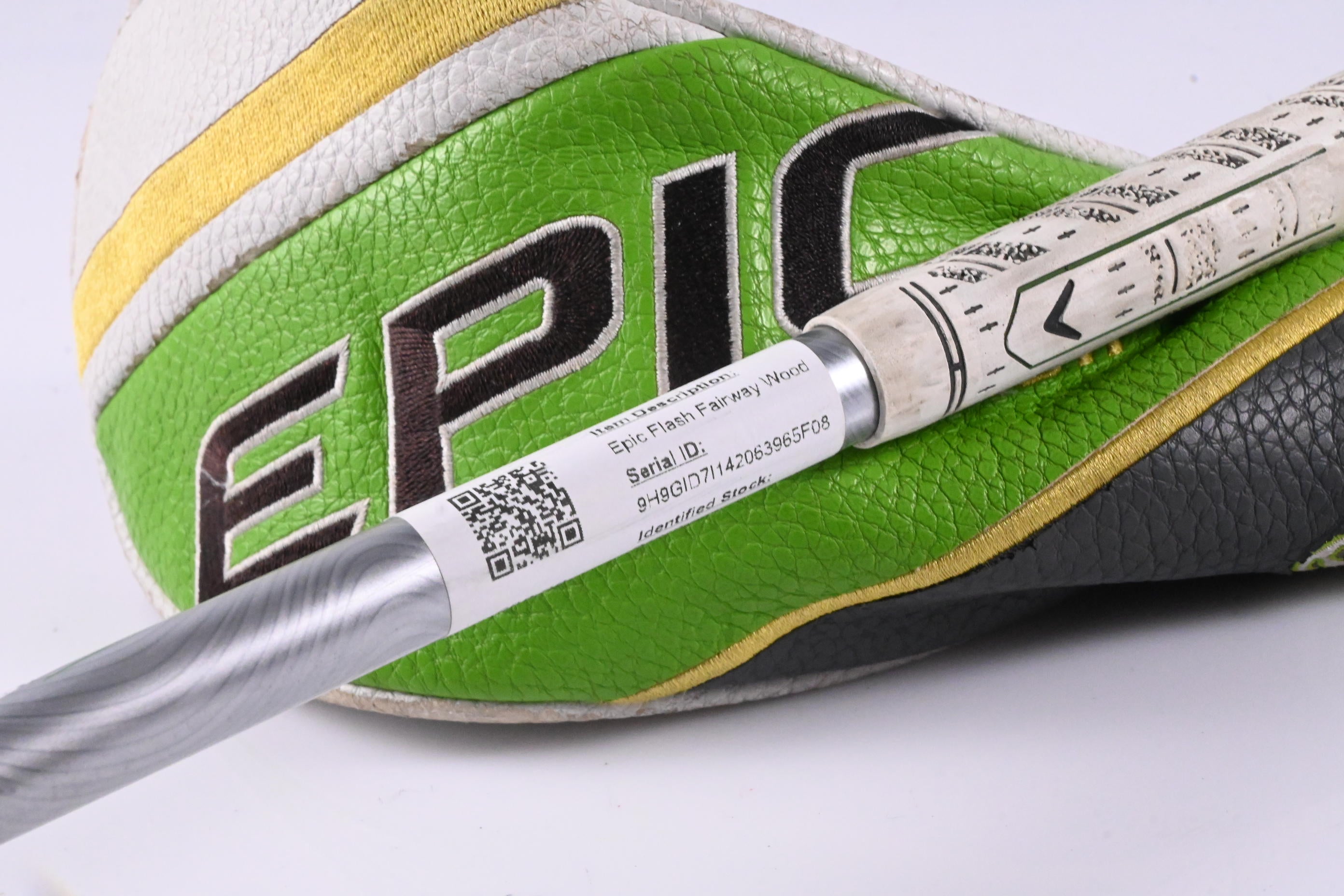 Left Hand Callaway Epic Flash #3 Wood / 15 Degree / Regular Flex EvenFlow Green