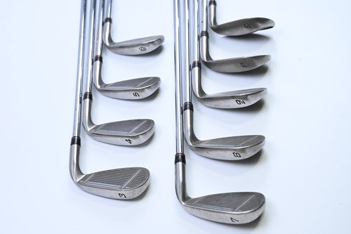Left Hand TaylorMade Supersteel Irons / 3-PW+SW / Regular Flex Taylormade Rifle