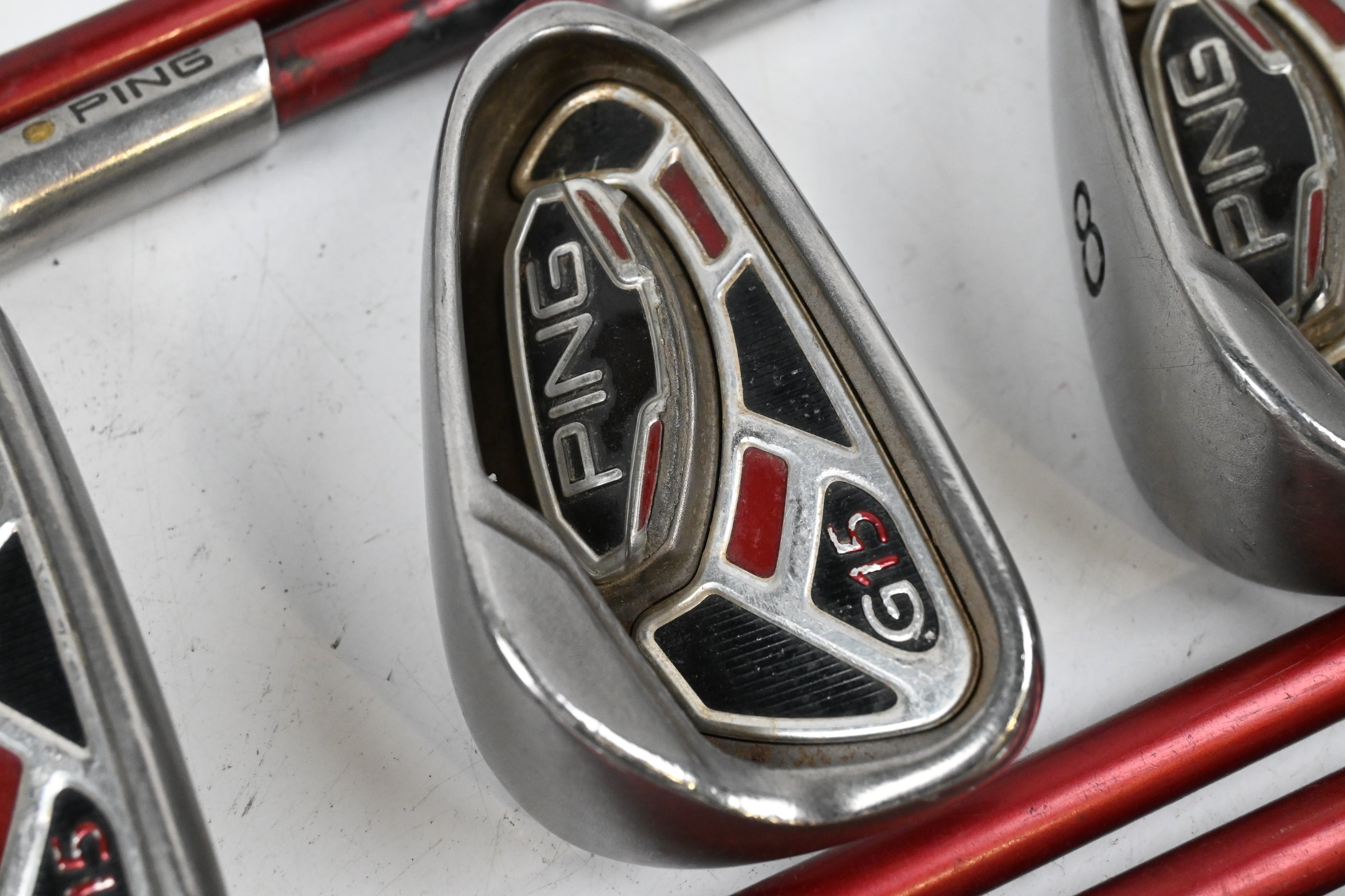 Ping G15 Irons / 5-PW+SW+LW / Yellow Dot / Regular Flex Ping TFC 149 Shafts